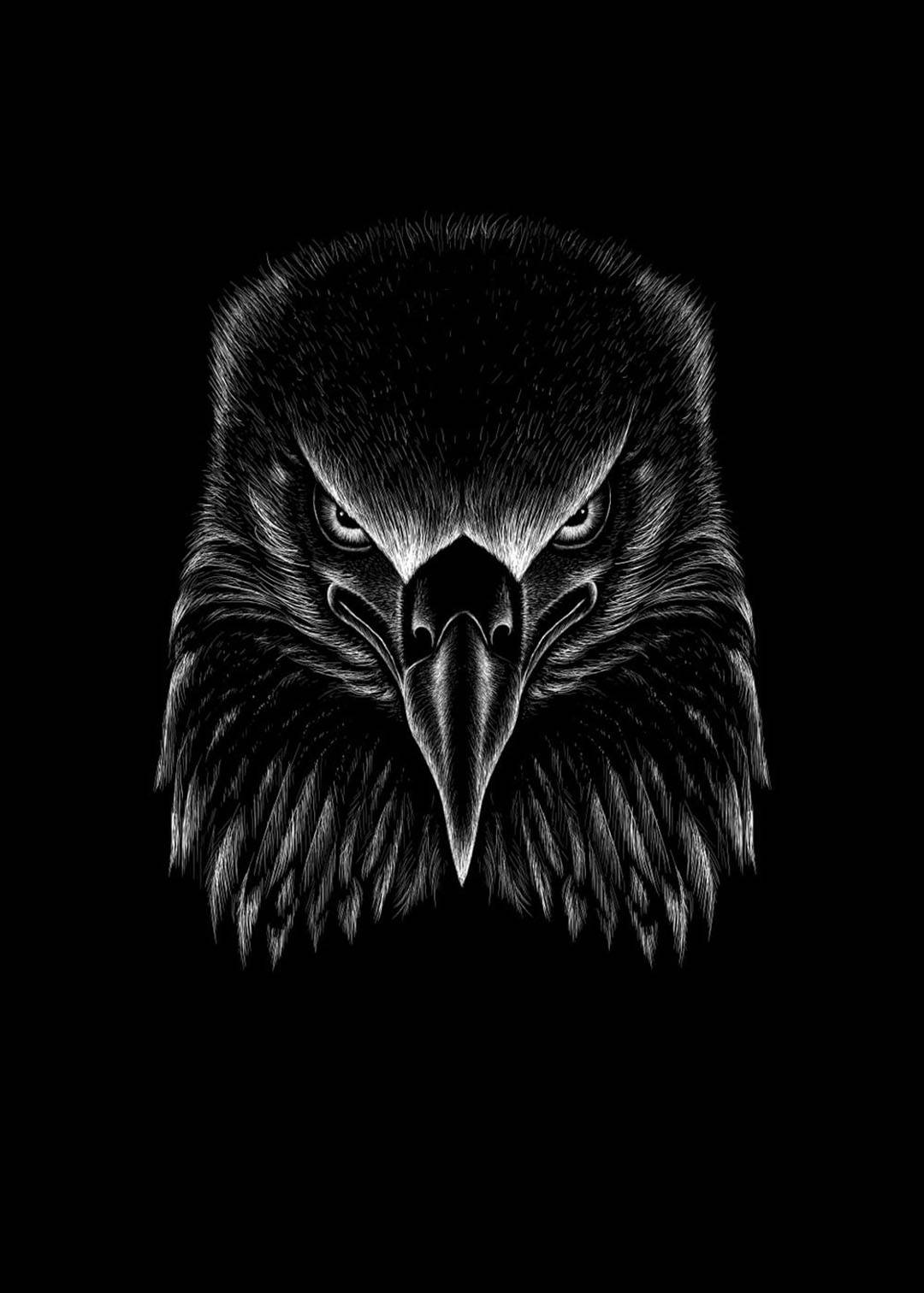 Dark Android Fierce Eagle Eyes Background