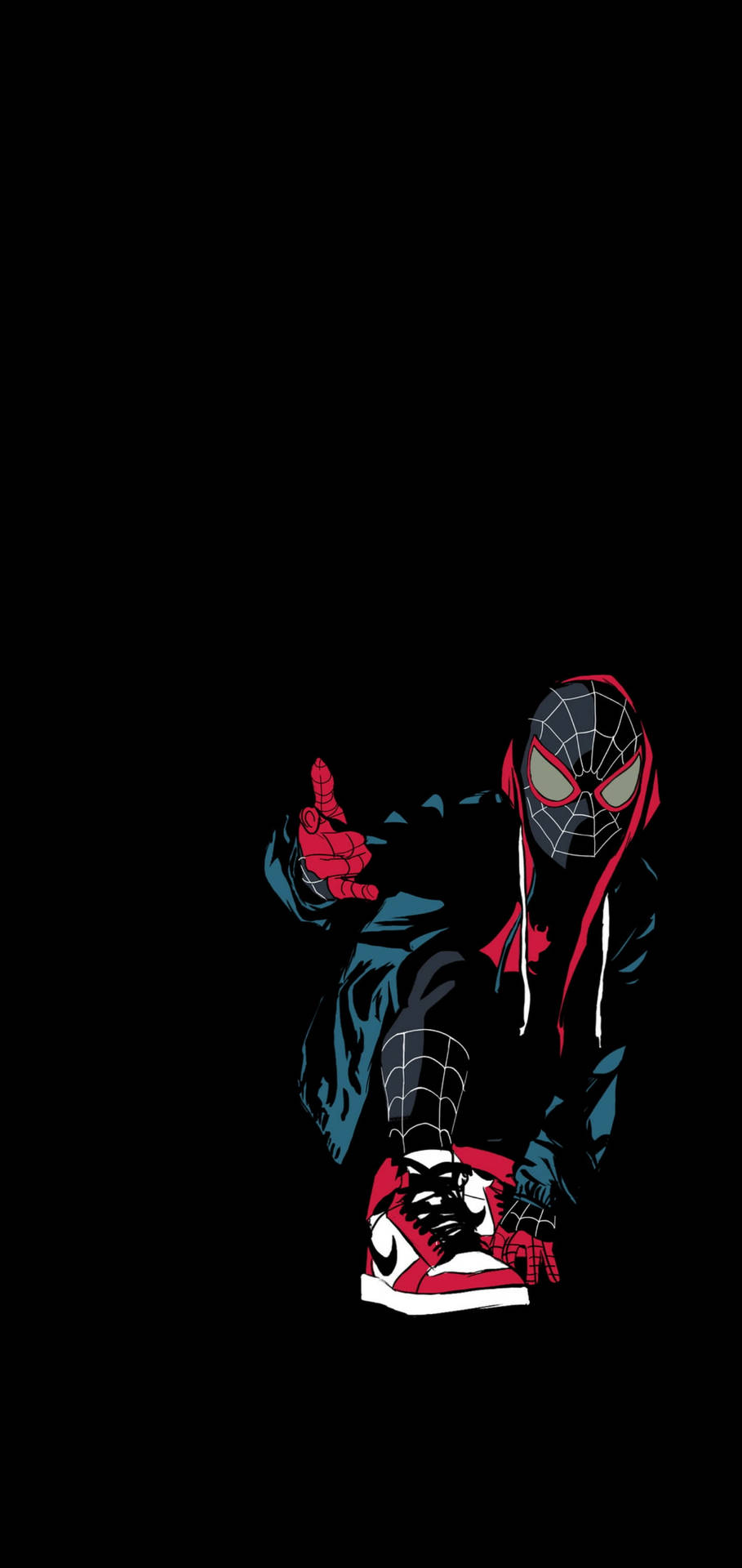 Dark Android Spider Man Miles Morales Background