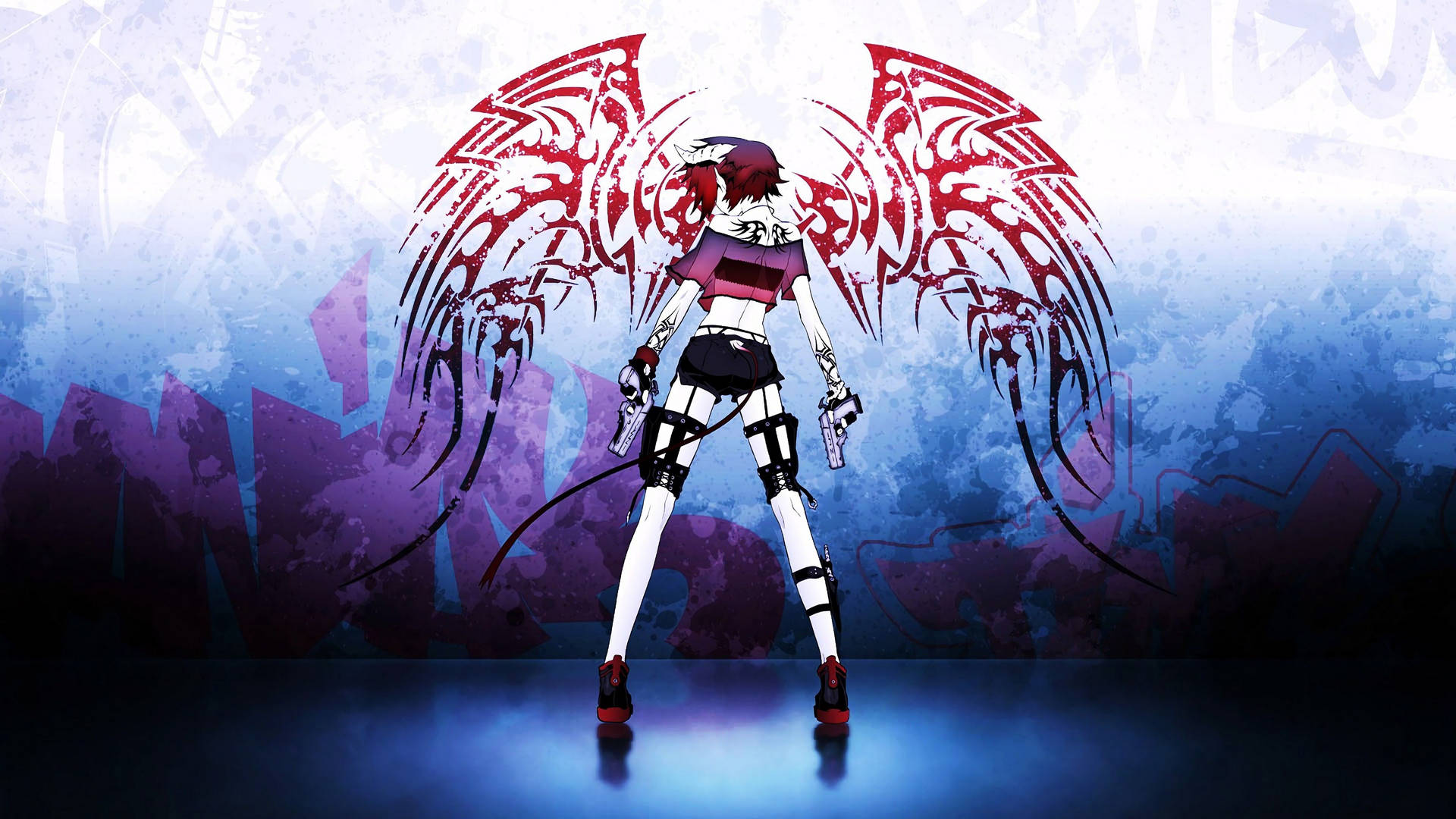 Dark Angel Anime Demon Background