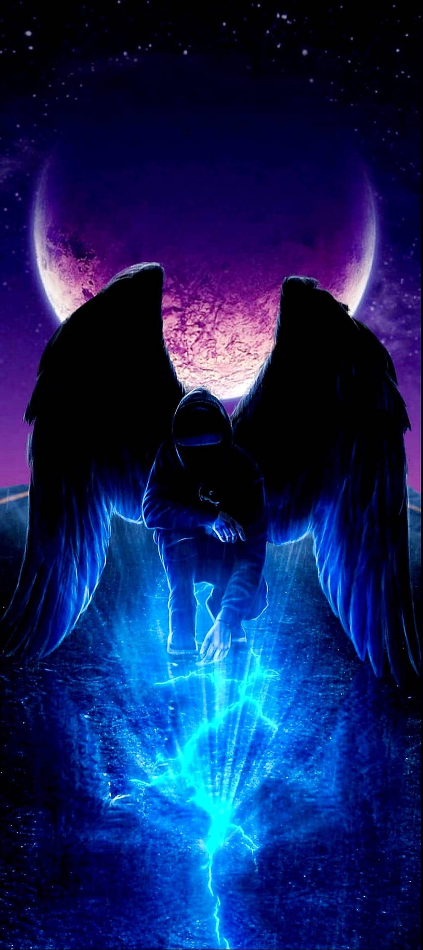 Dark Angel Cyan Light Background