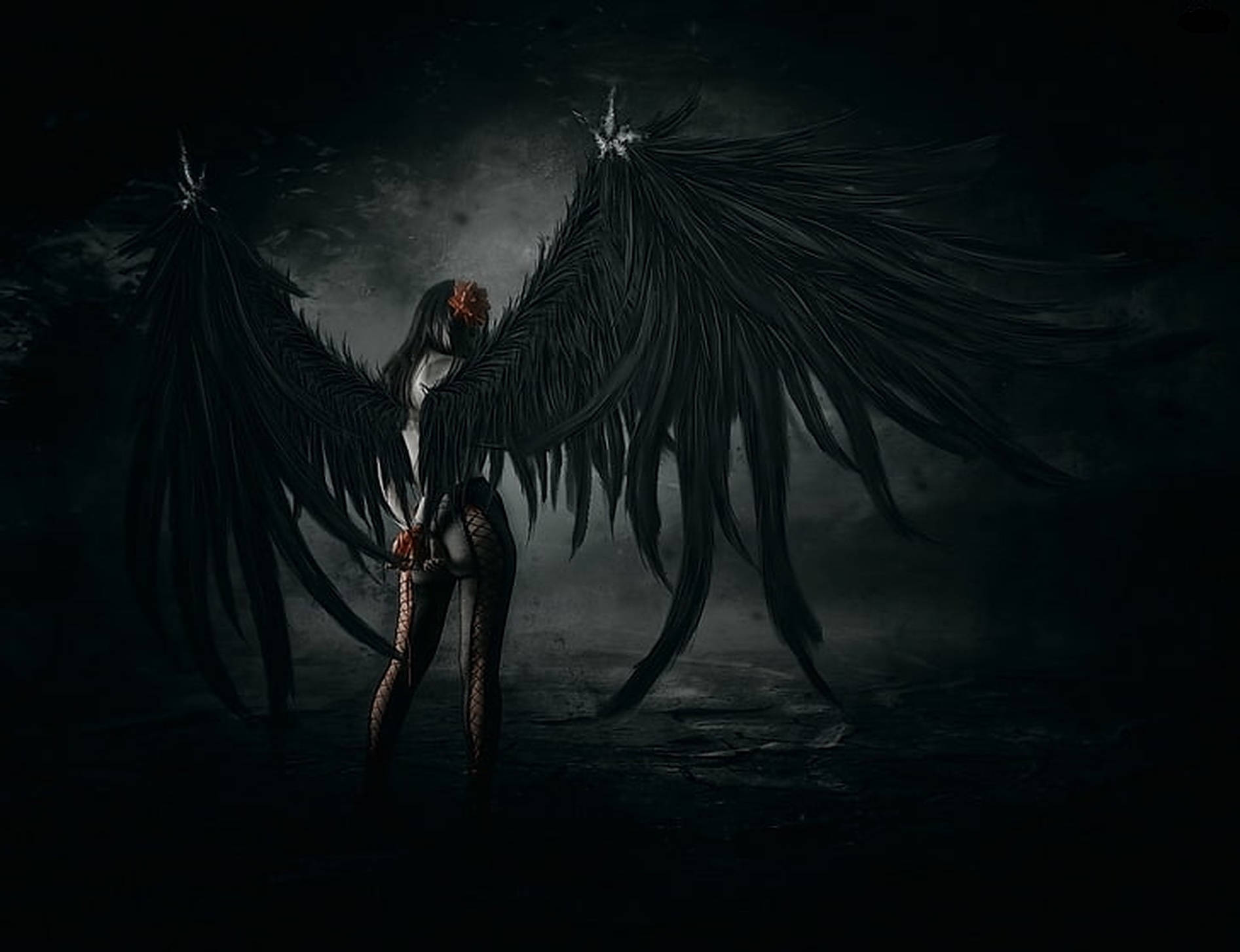 Dark Angel Night Background