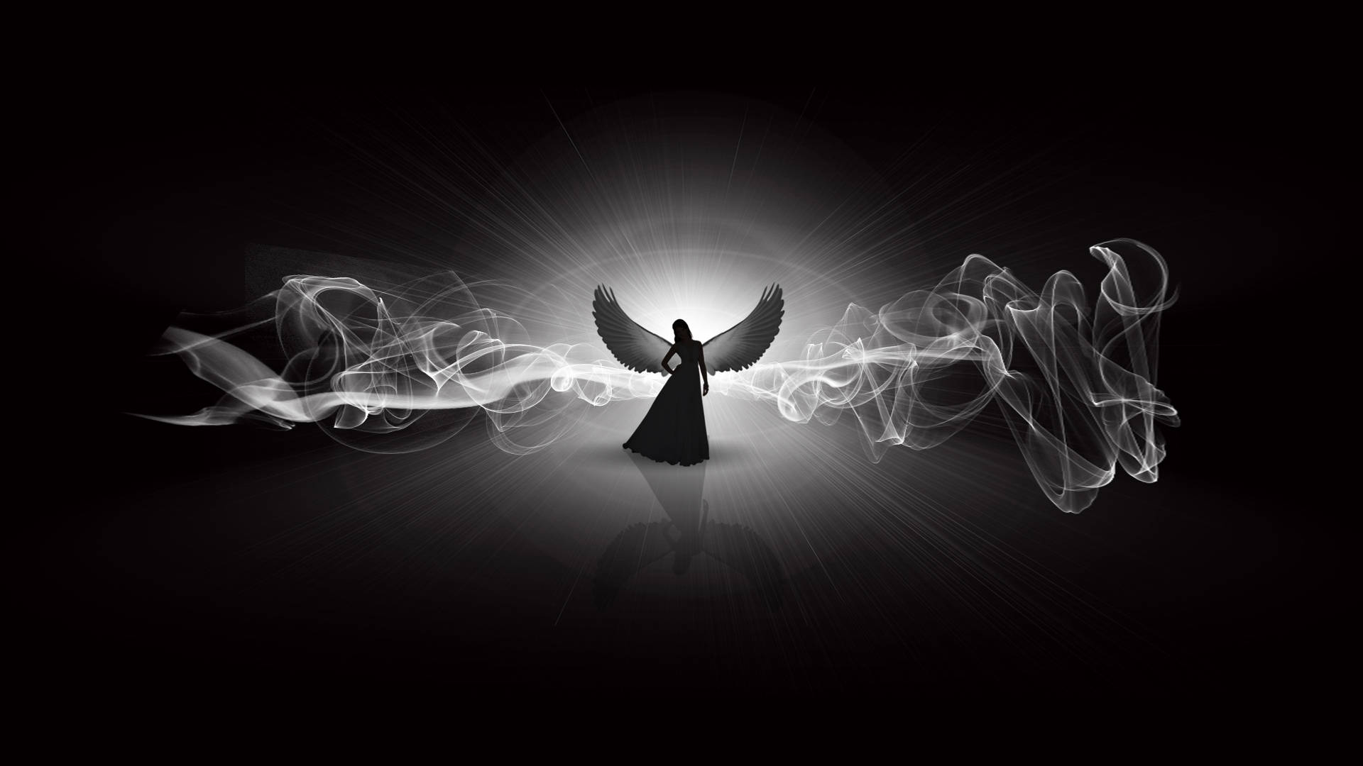 Dark Angel Smoke Background