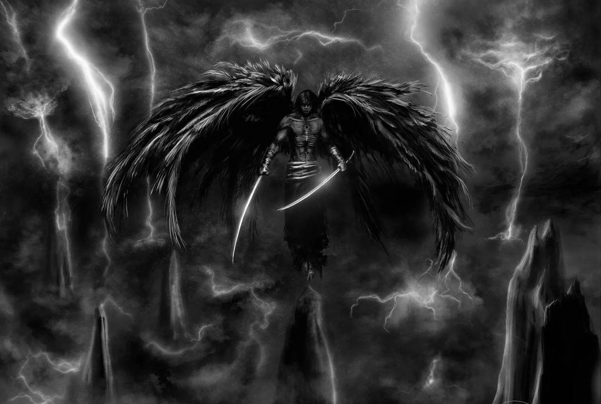 Dark Angel Thunder Background