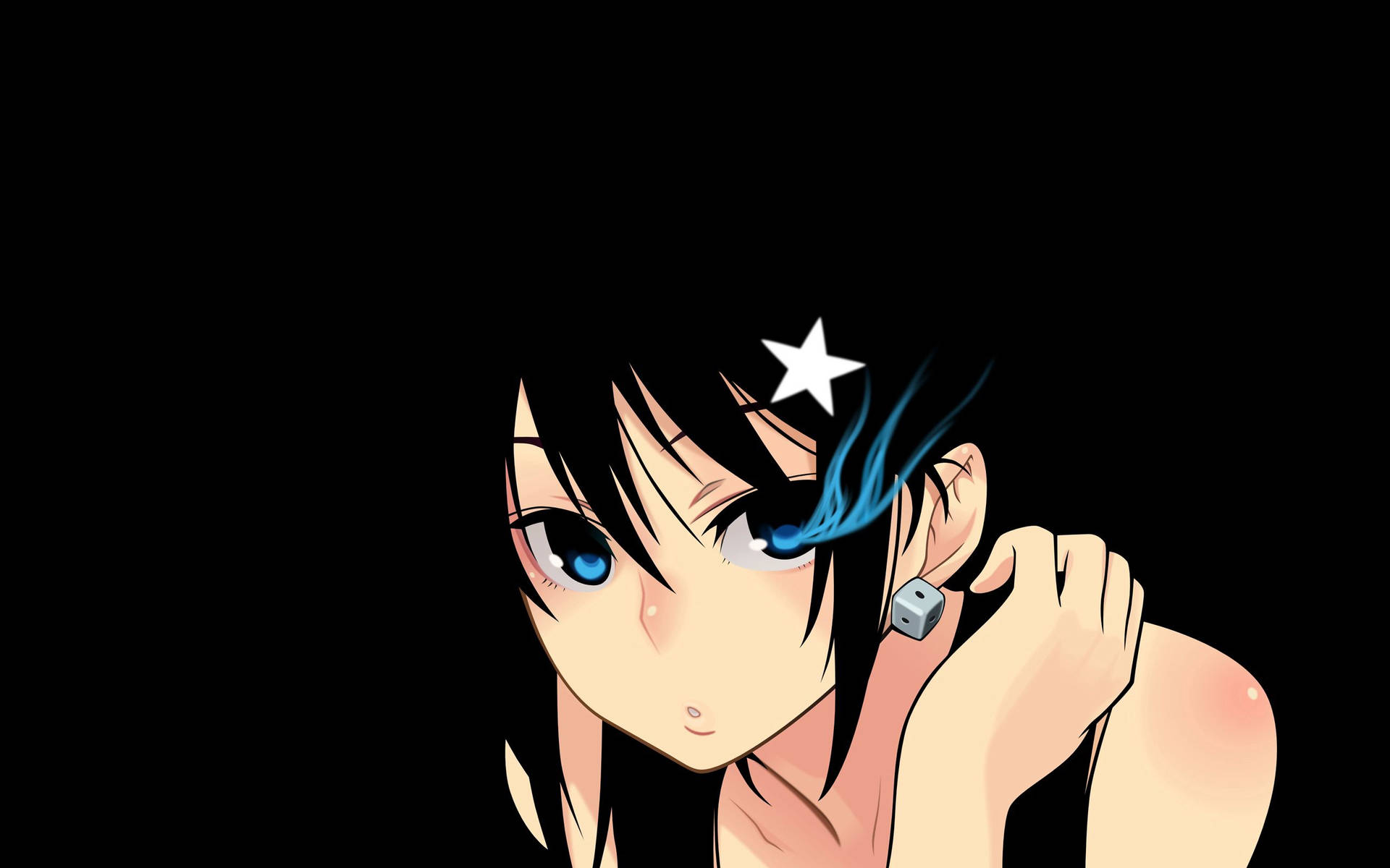 Dark Anime Brunette Woman Background