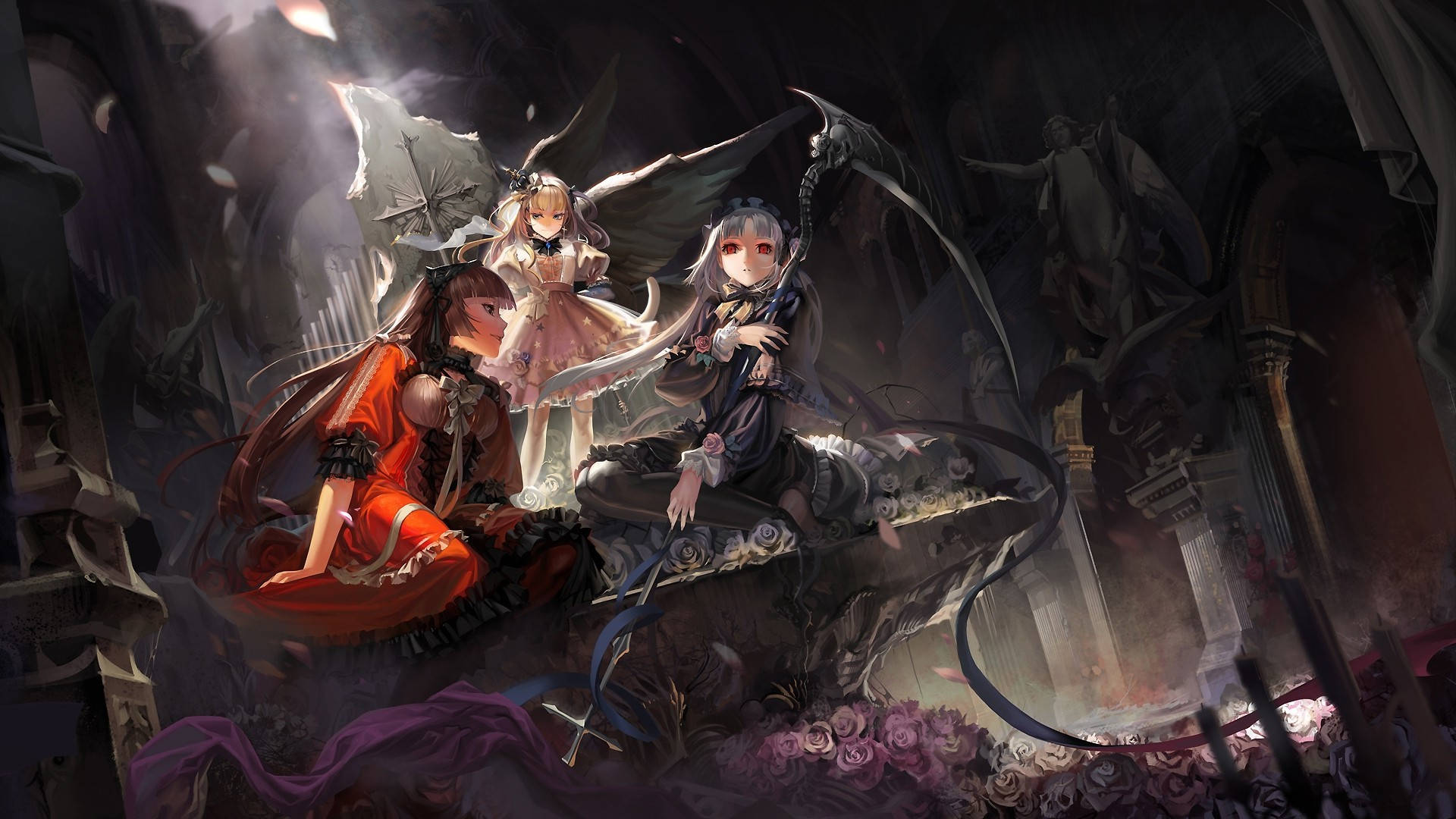 Dark Anime Rozen Maiden Art Background