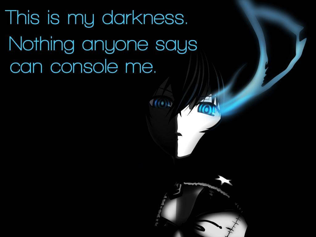 Dark Anime With Quotes Background