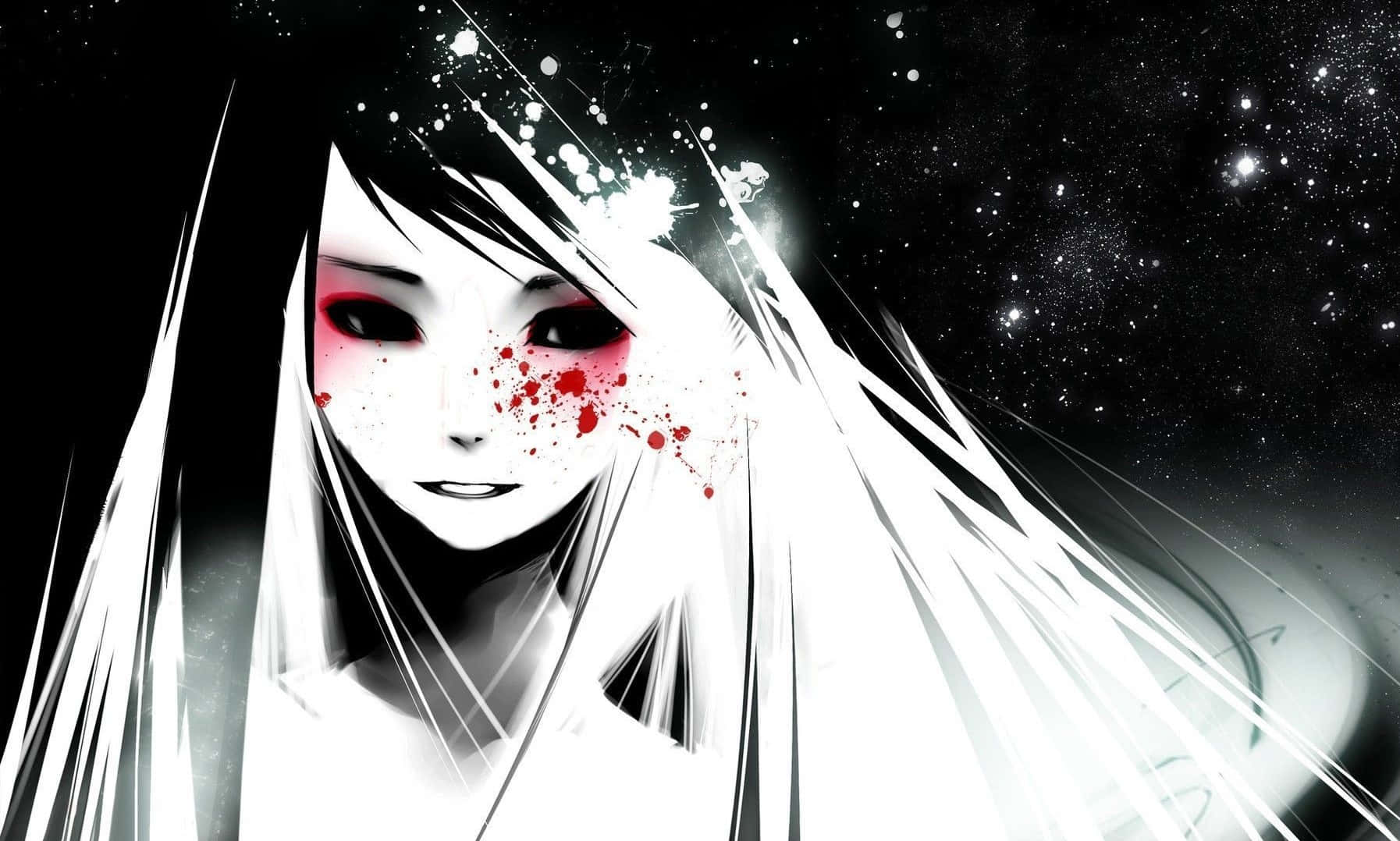 Dark Anime Woman Art Background