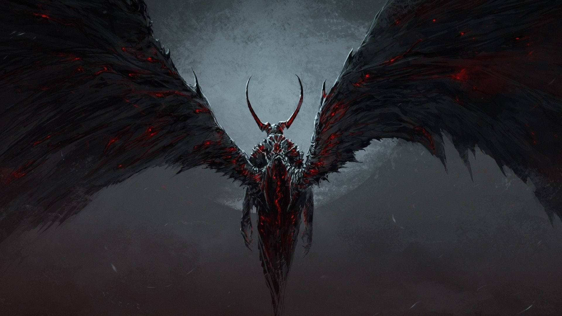 Dark Art Black Angel Wings Background