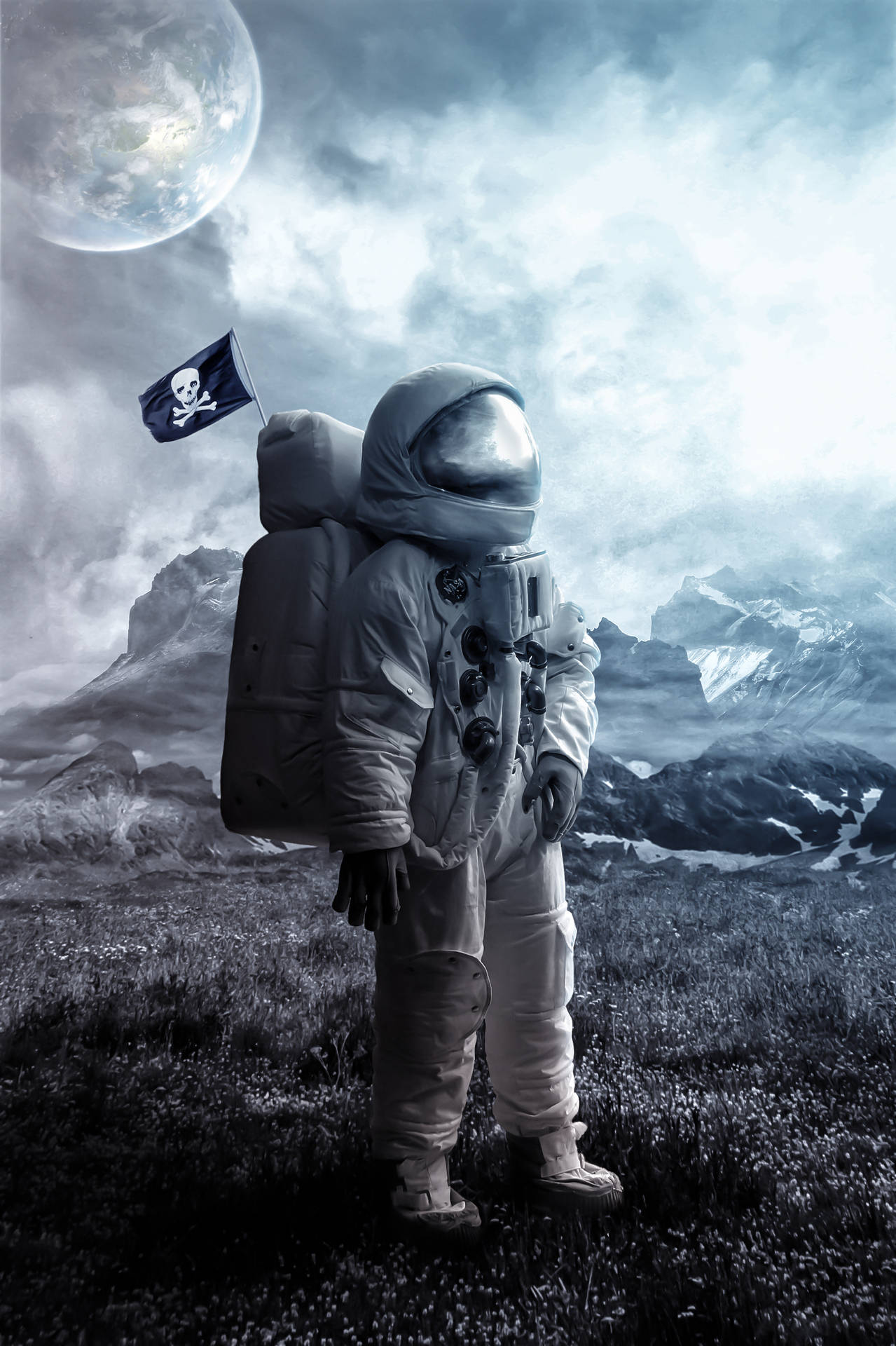 Dark Astronaut Exploration Background