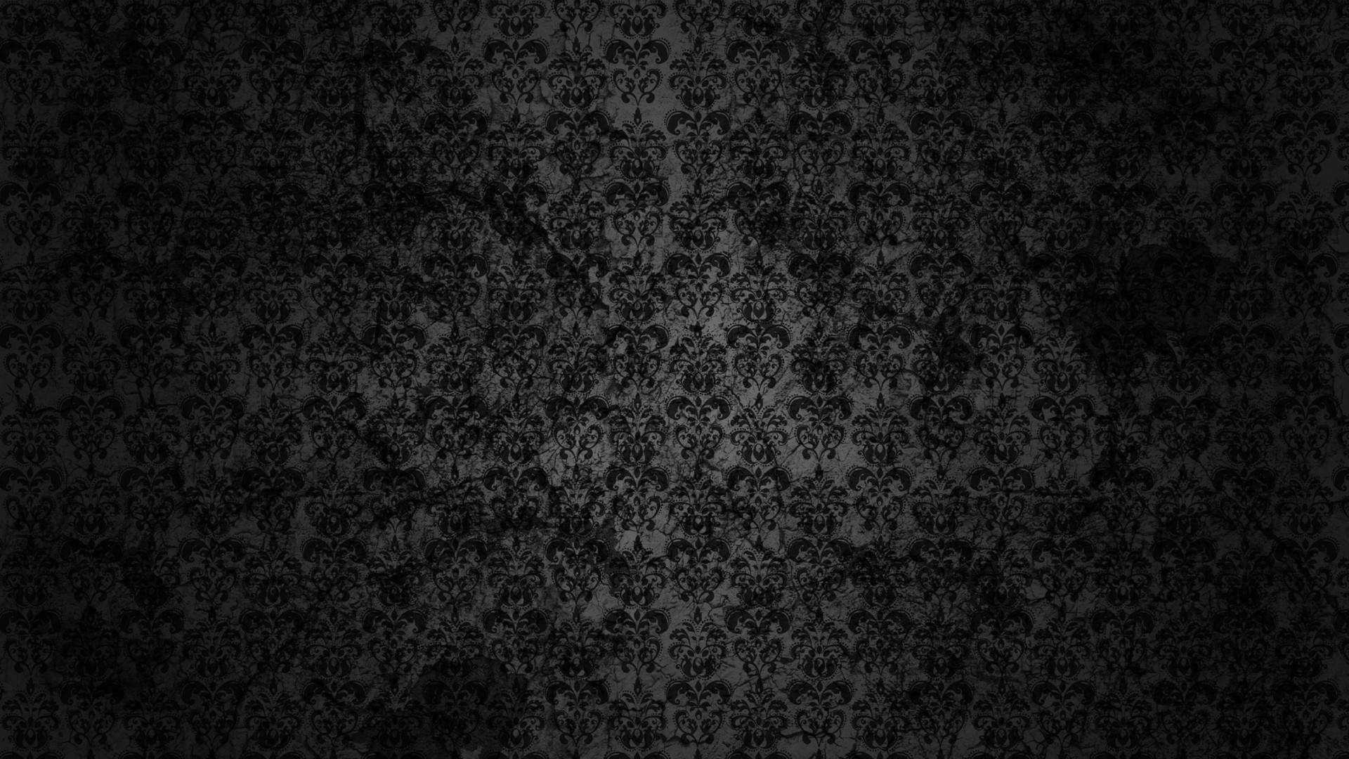 Dark Black Paisley Print Background