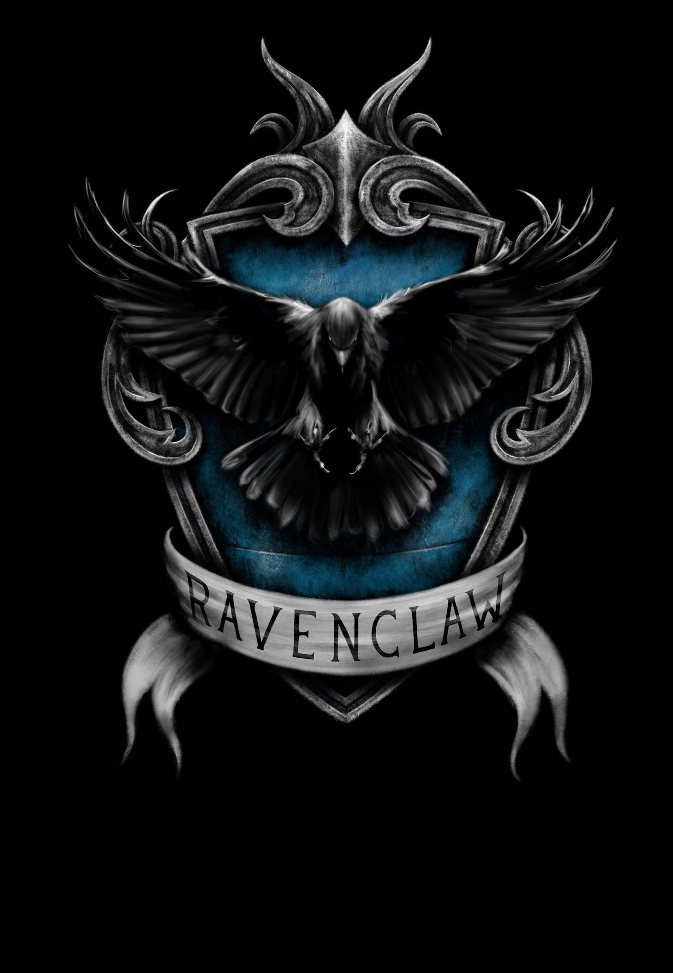 Dark Black Ravenclaw Crest