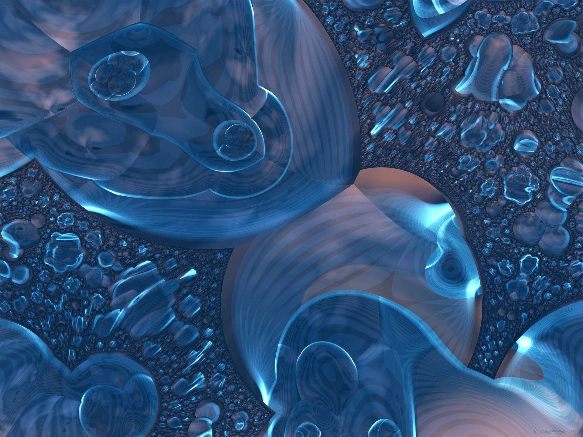Dark Blue Aesthetic Crystalline Water Background