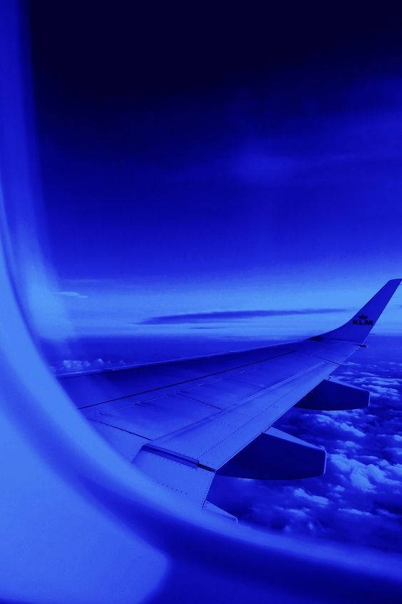 Dark Blue Aesthetic Tumblr Airplane Window Background