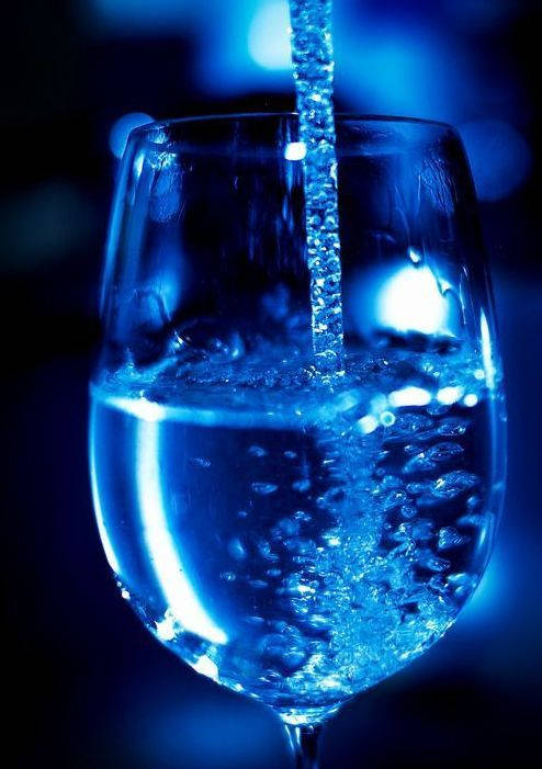 Dark Blue Aesthetic Tumblr Glass Of Water Background
