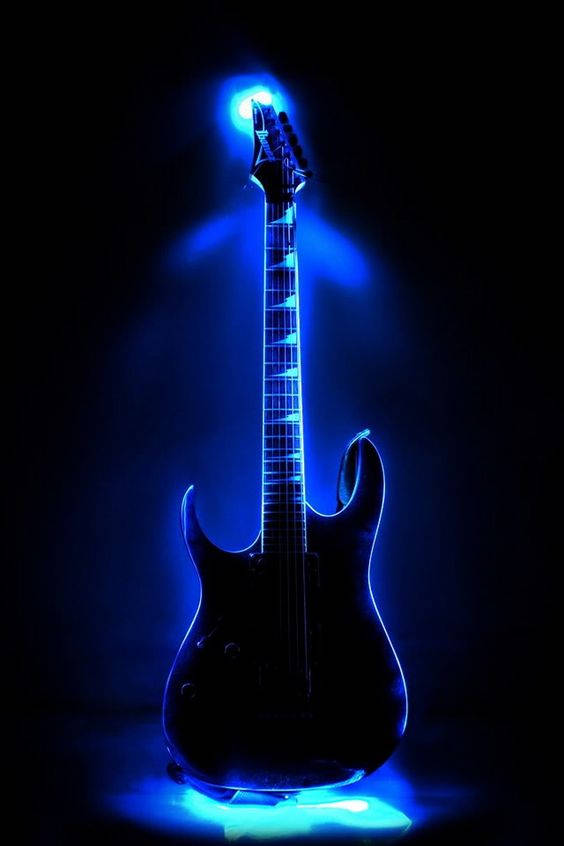 Dark Blue Aesthetic Tumblr Guitar Background