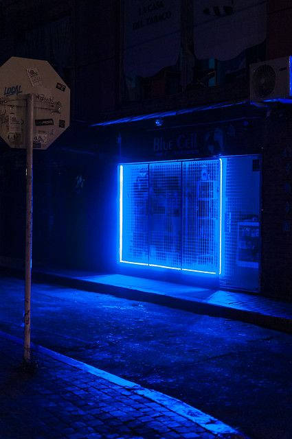 Dark Blue Aesthetic Tumblr Neon Cell Background