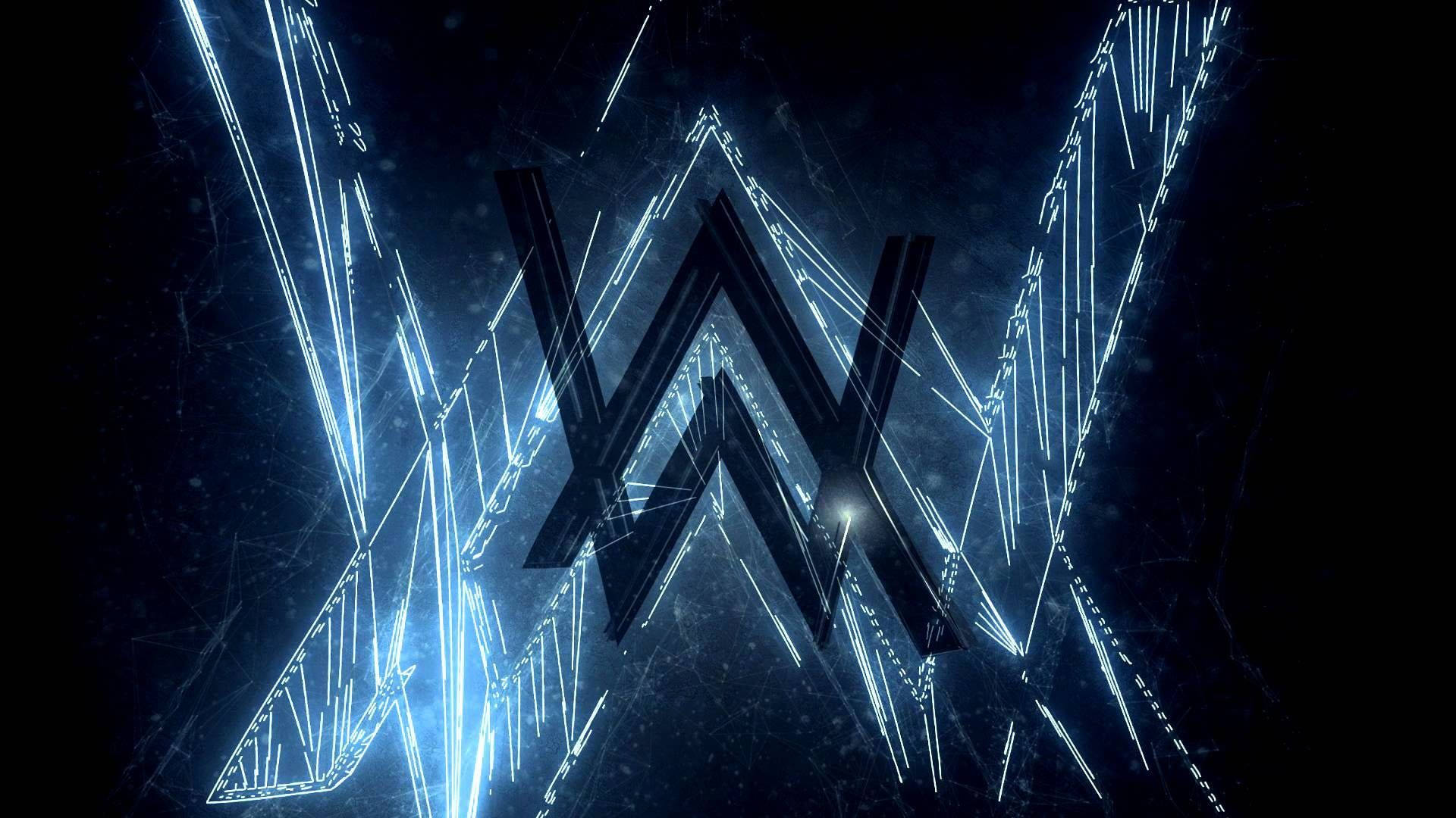 Dark Blue Alan Walker Logo Background