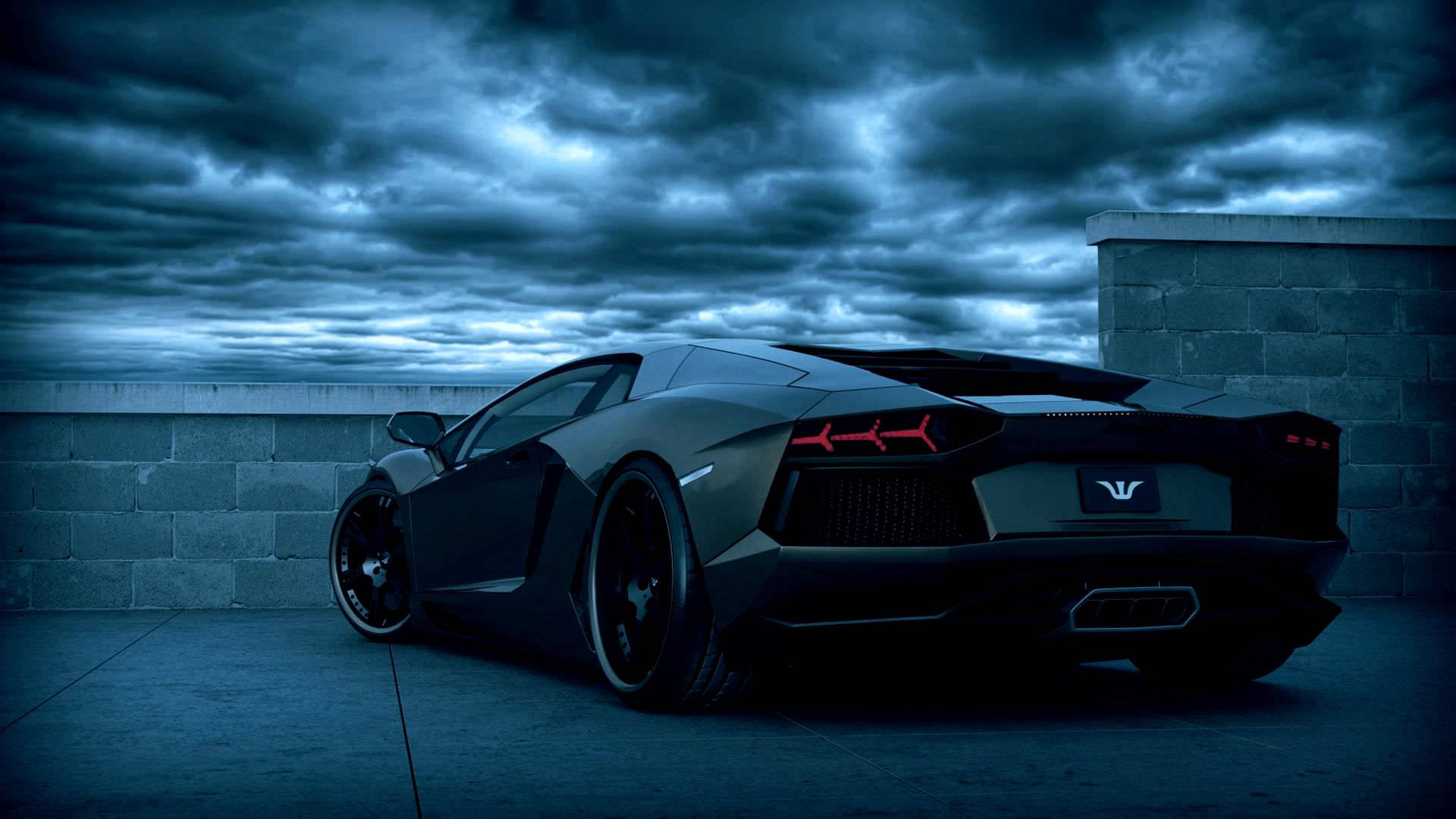 Dark Blue Black Lamborghini Background