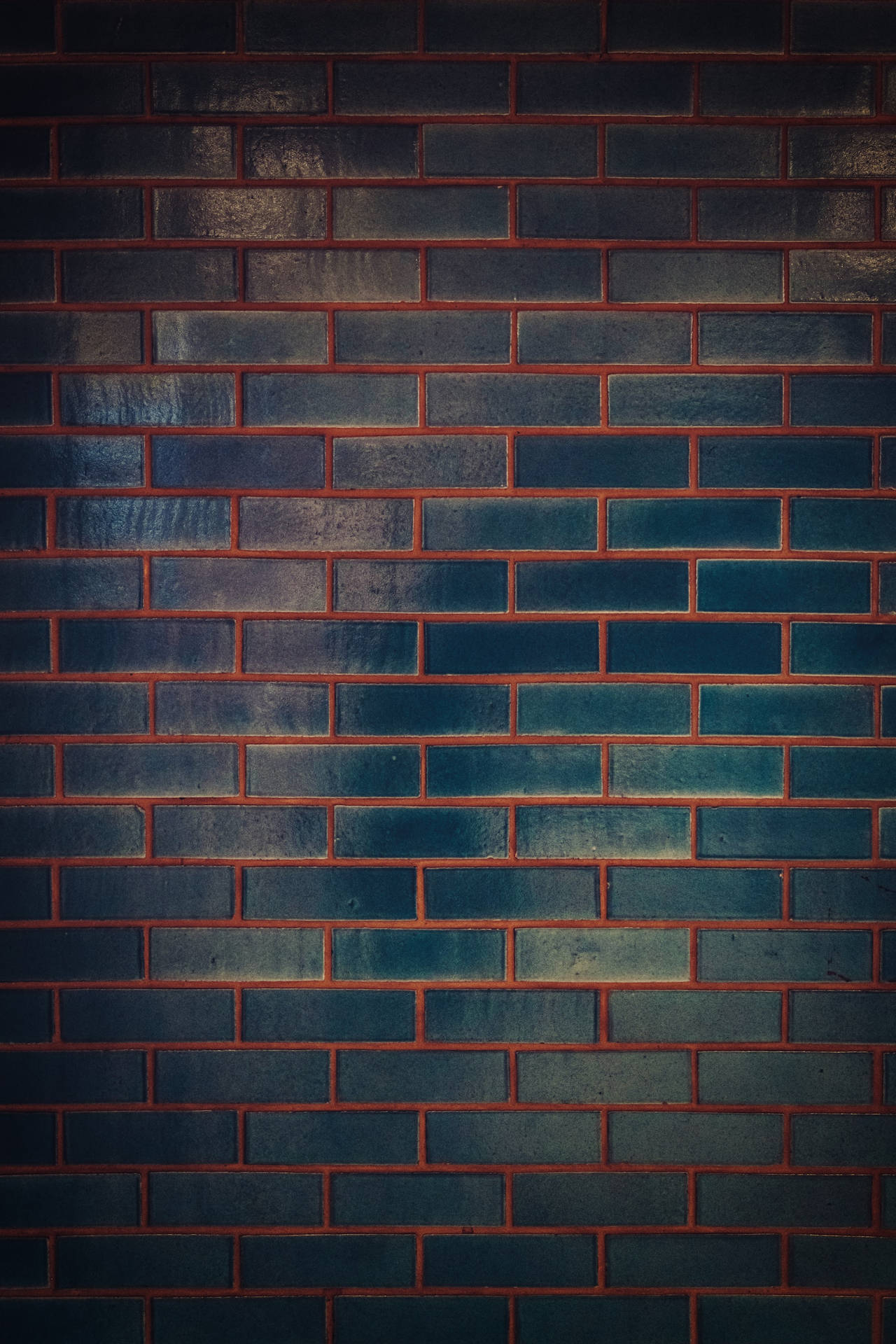 Dark Blue Brick Wall Background