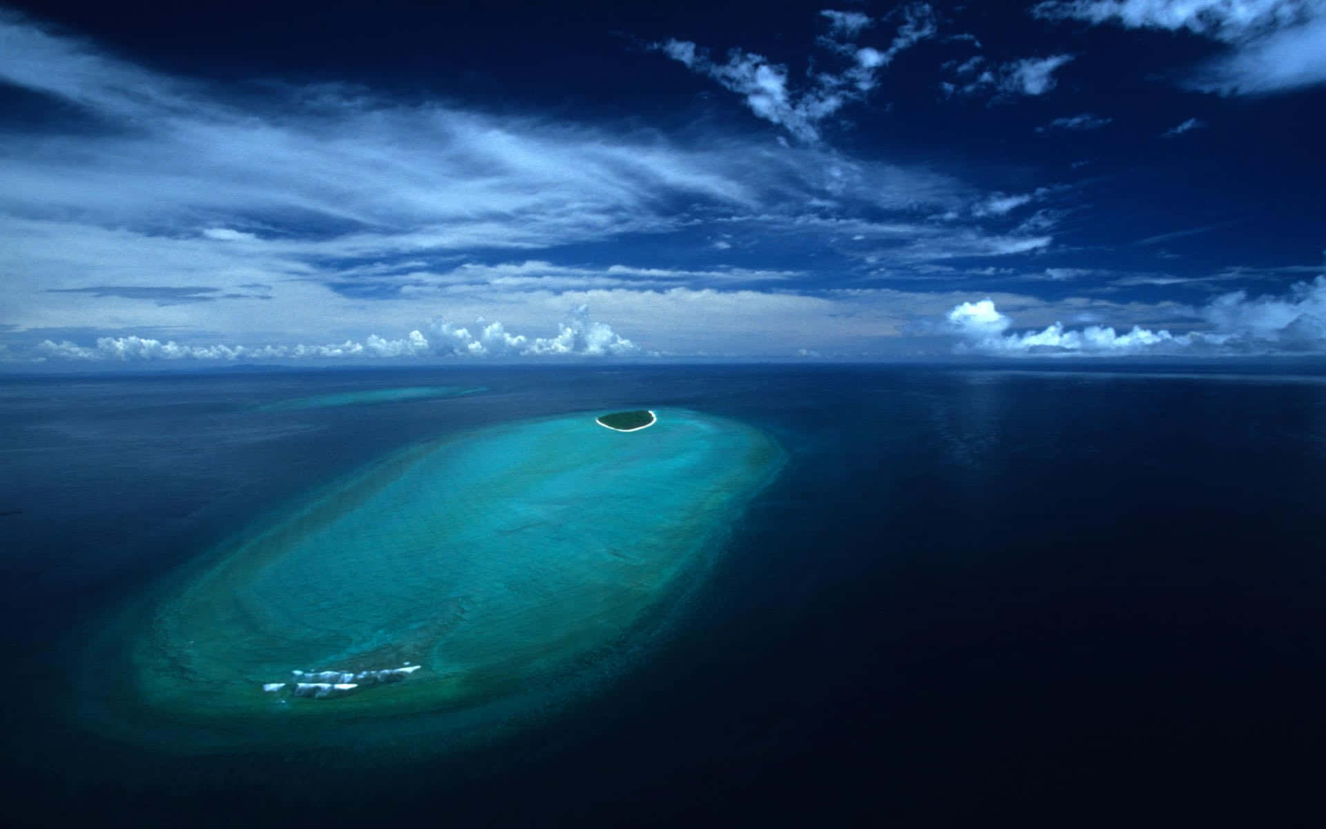 Dark Blue Great Barrier Reef Background