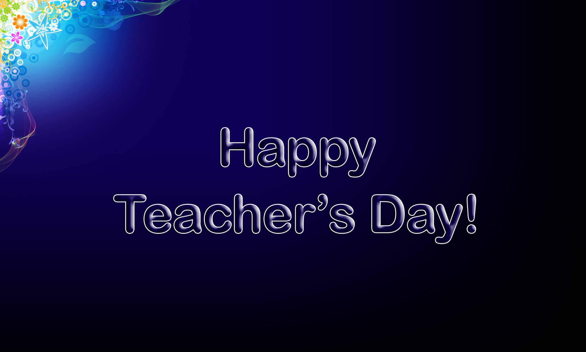 Dark Blue Happy Teachers' Day