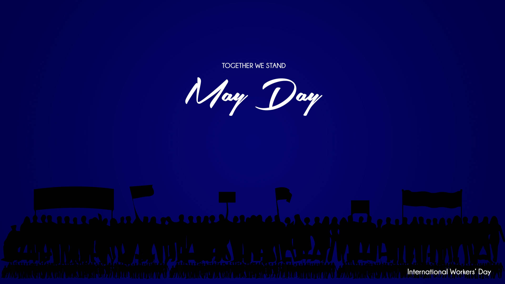Dark Blue May Day Background
