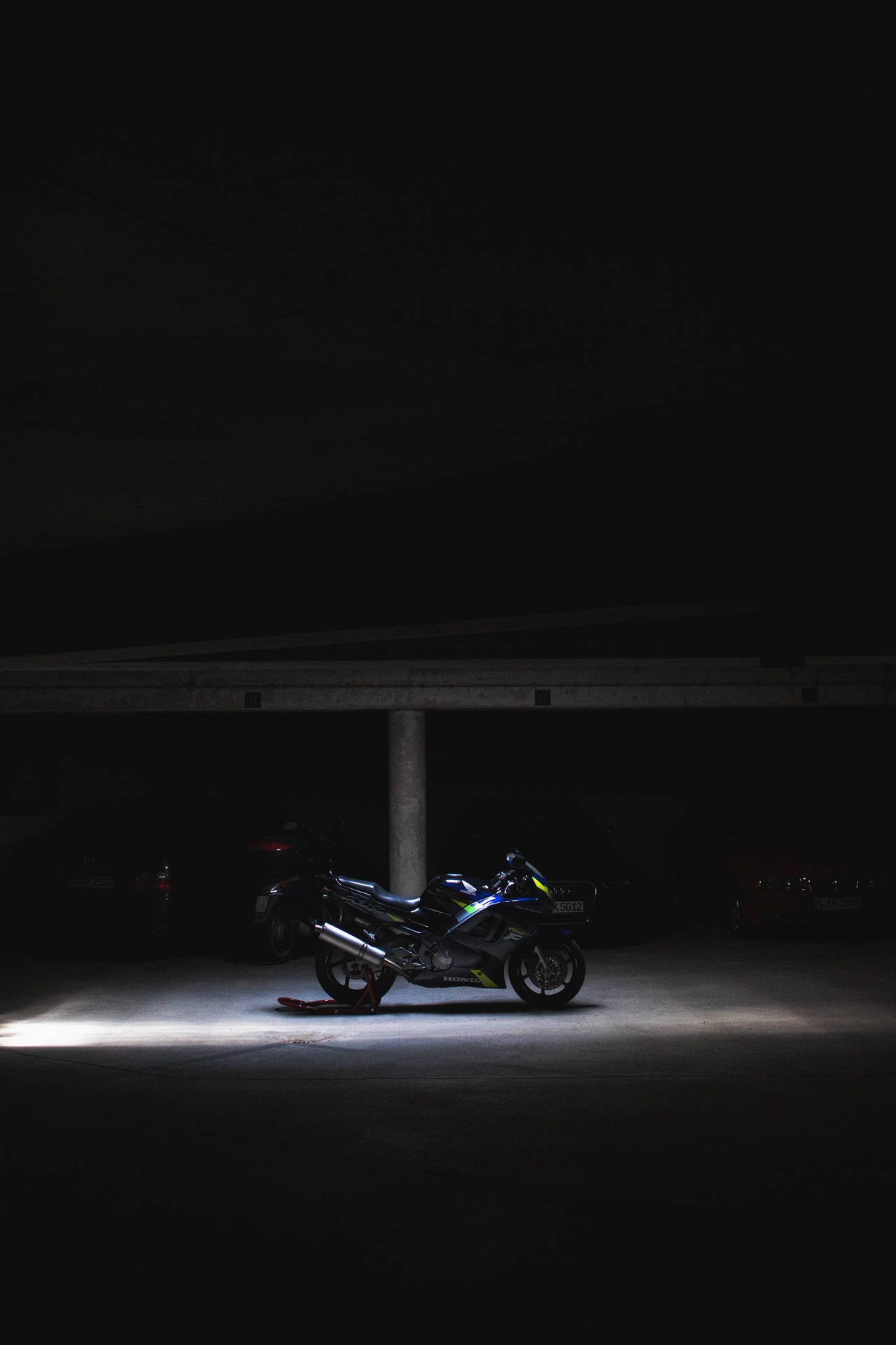 Dark Blue Motorcycle Background