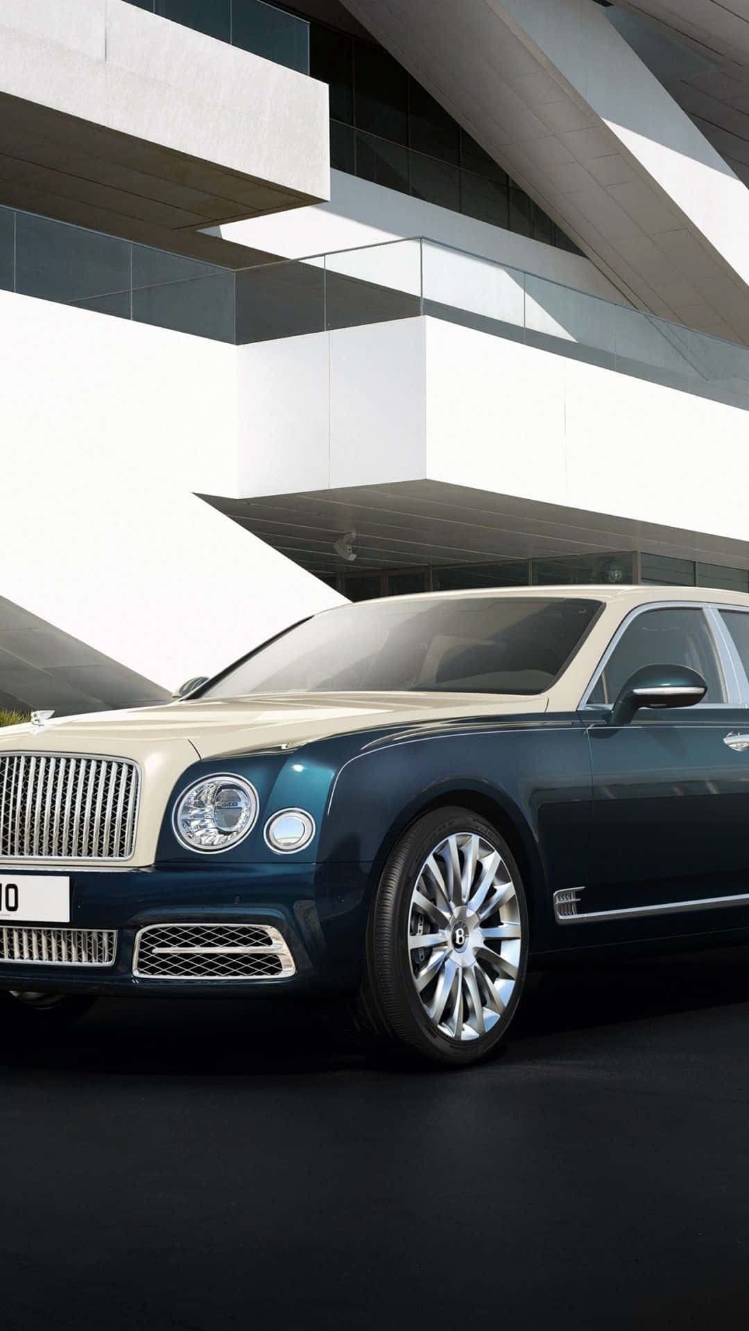 Dark Blue Mulsanne Bentley Iphone Background