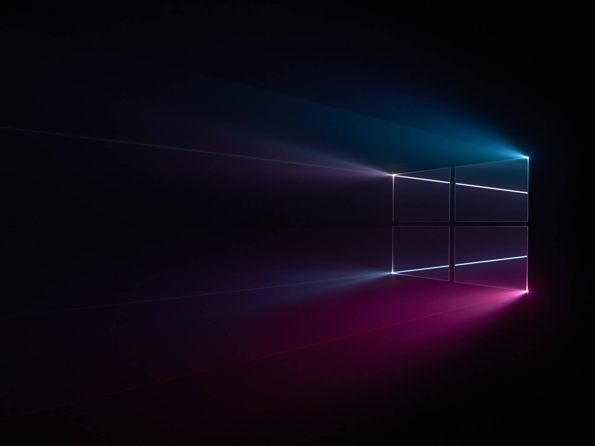 Dark Blue Pink Windows 10 Logo Background