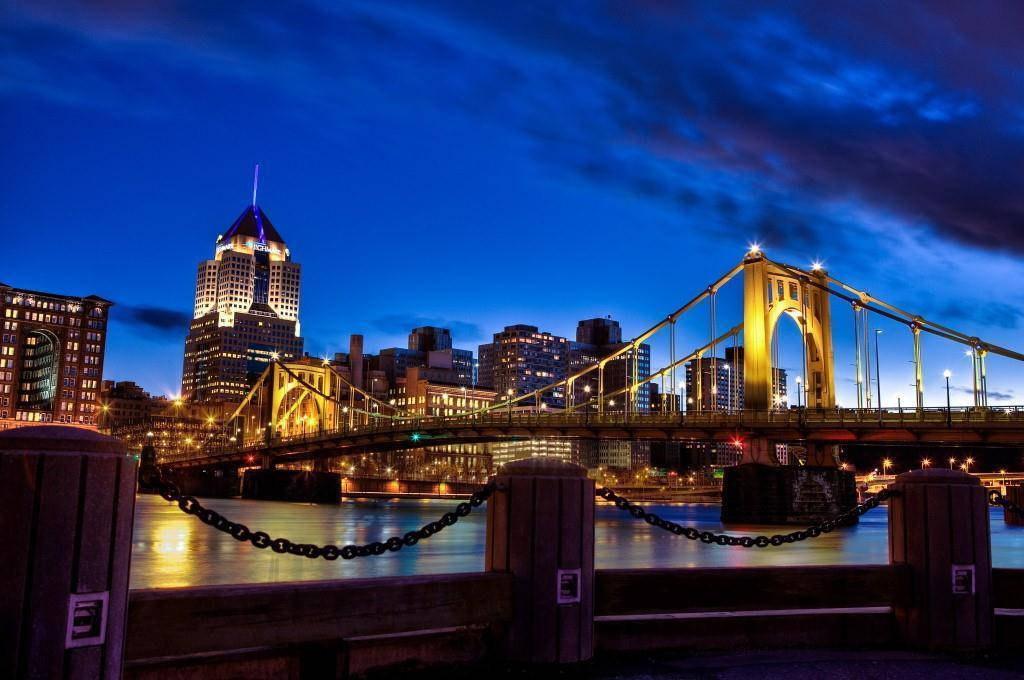 Dark Blue Pittsburgh Background