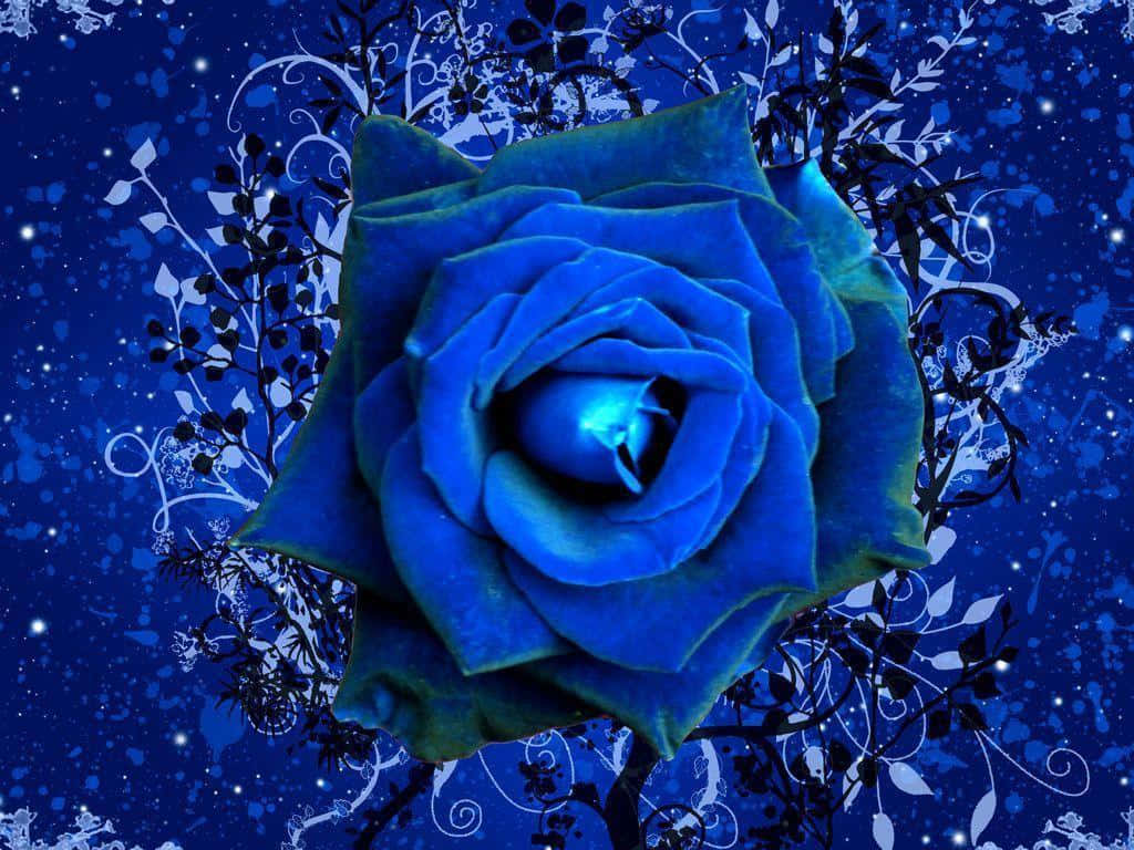 Dark Blue Rose Abstract 1024 X 768 Background