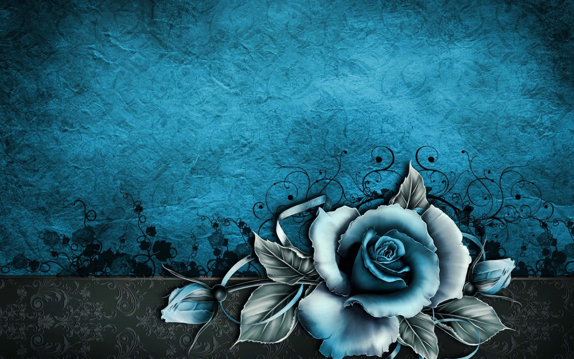 Dark Blue Rose Abstract 1920 X 1200 Background