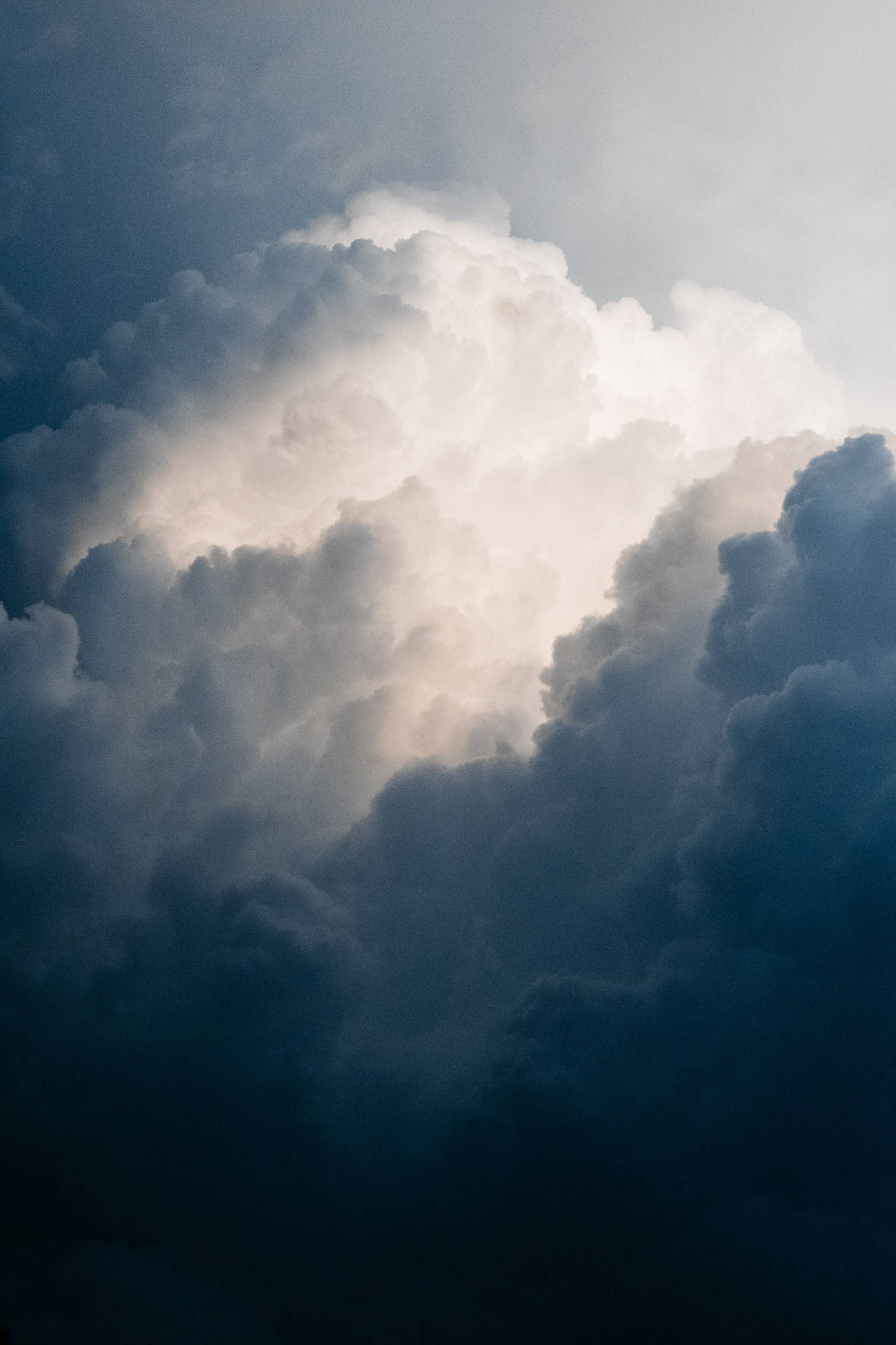 Dark Blue Skyline Cloudy Sky Background