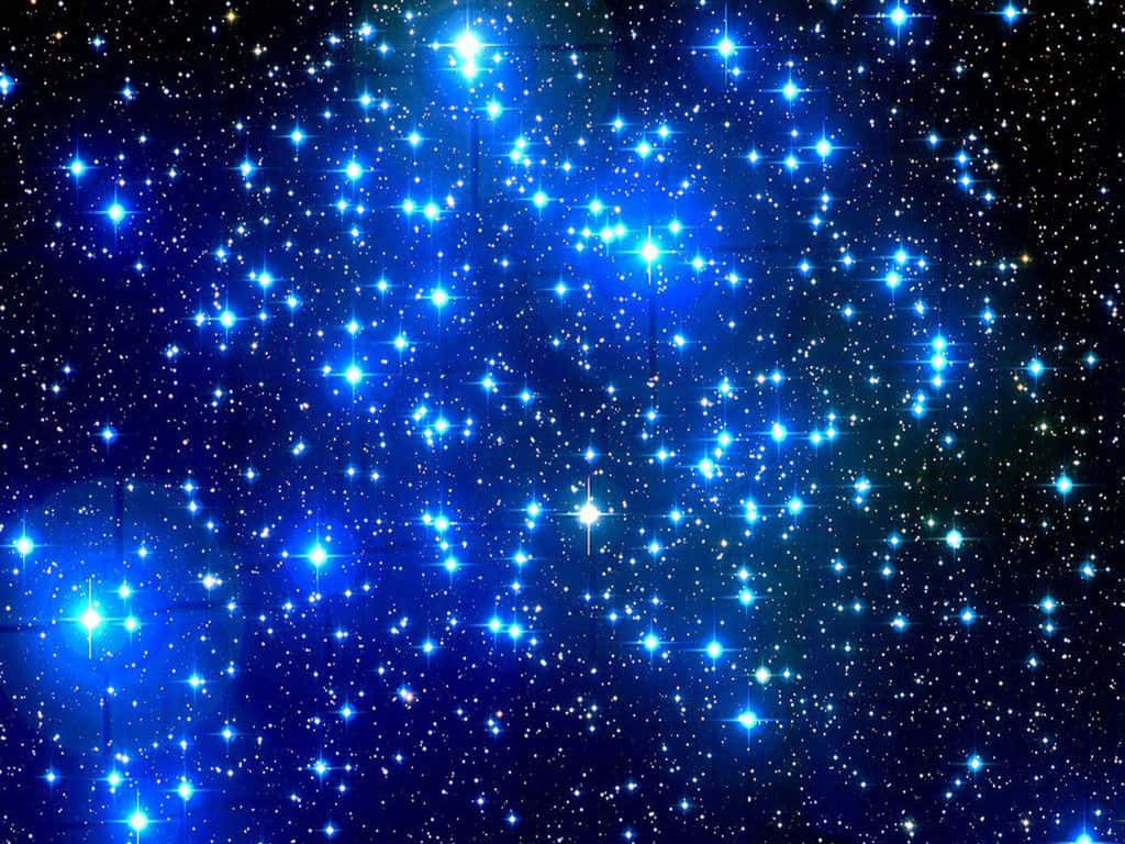 Dark Blue Star Glow Space