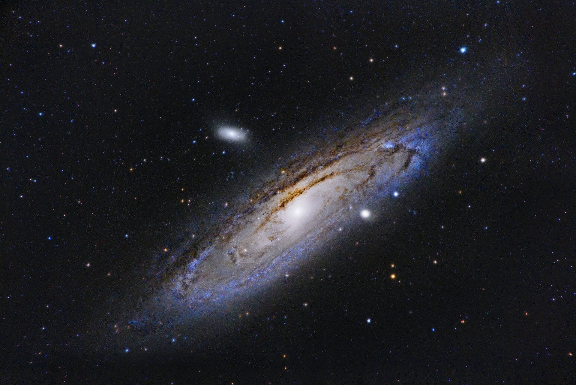 Dark Broad Sky Andromeda Galaxy