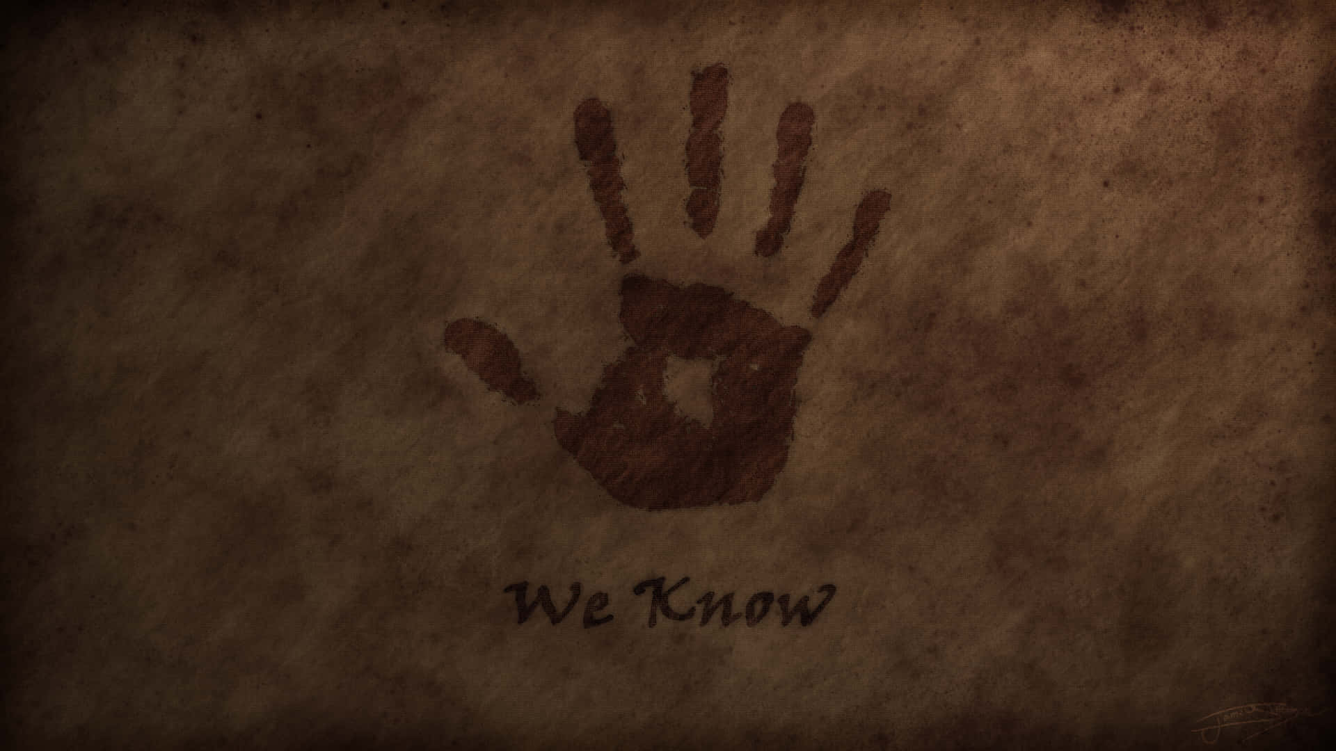 Dark Brotherhood Black Hand With Quote Background