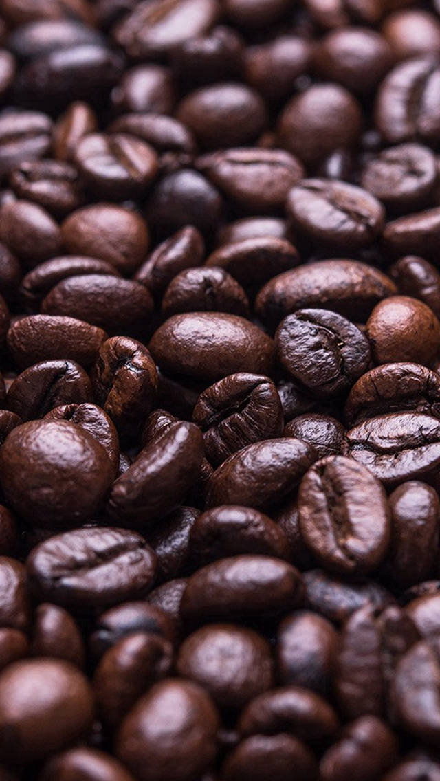 Dark Brown Aesthetic Coffee Beans Background