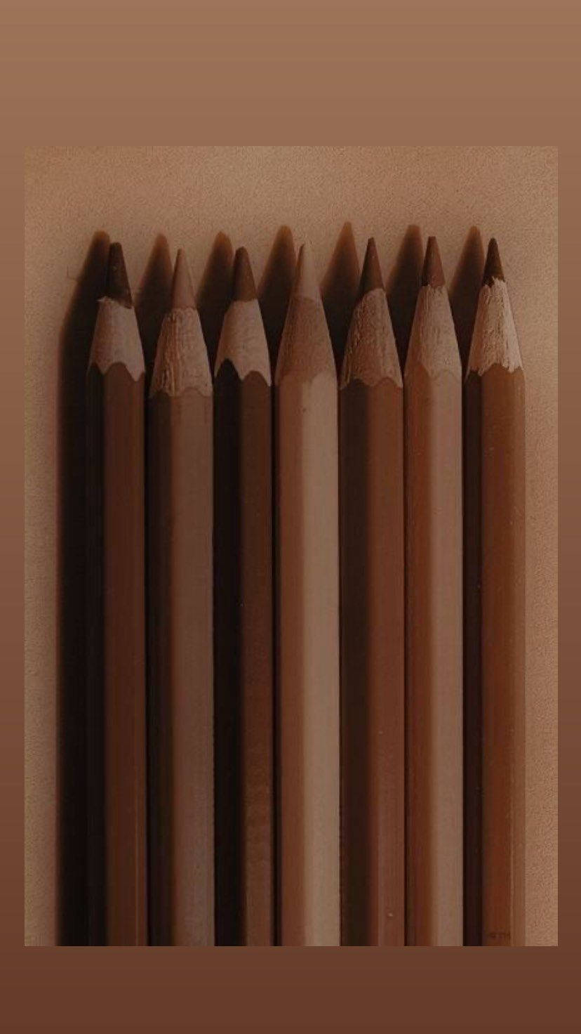 Dark Brown Aesthetic Pencils Background