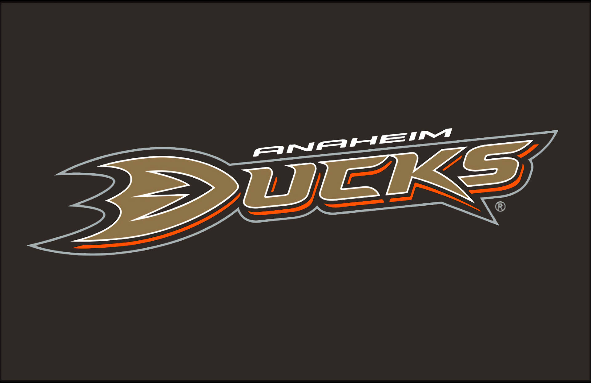 Dark Brown Anaheim Ducks Background