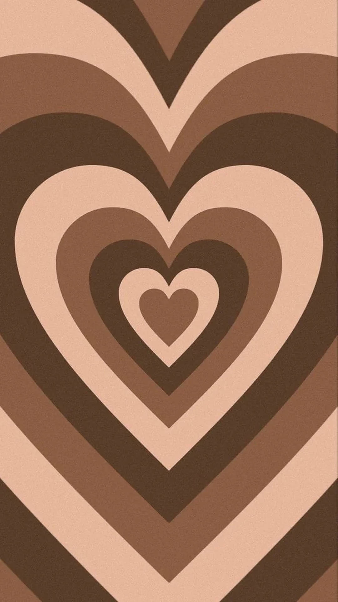 Dark Brown Heart Pattern