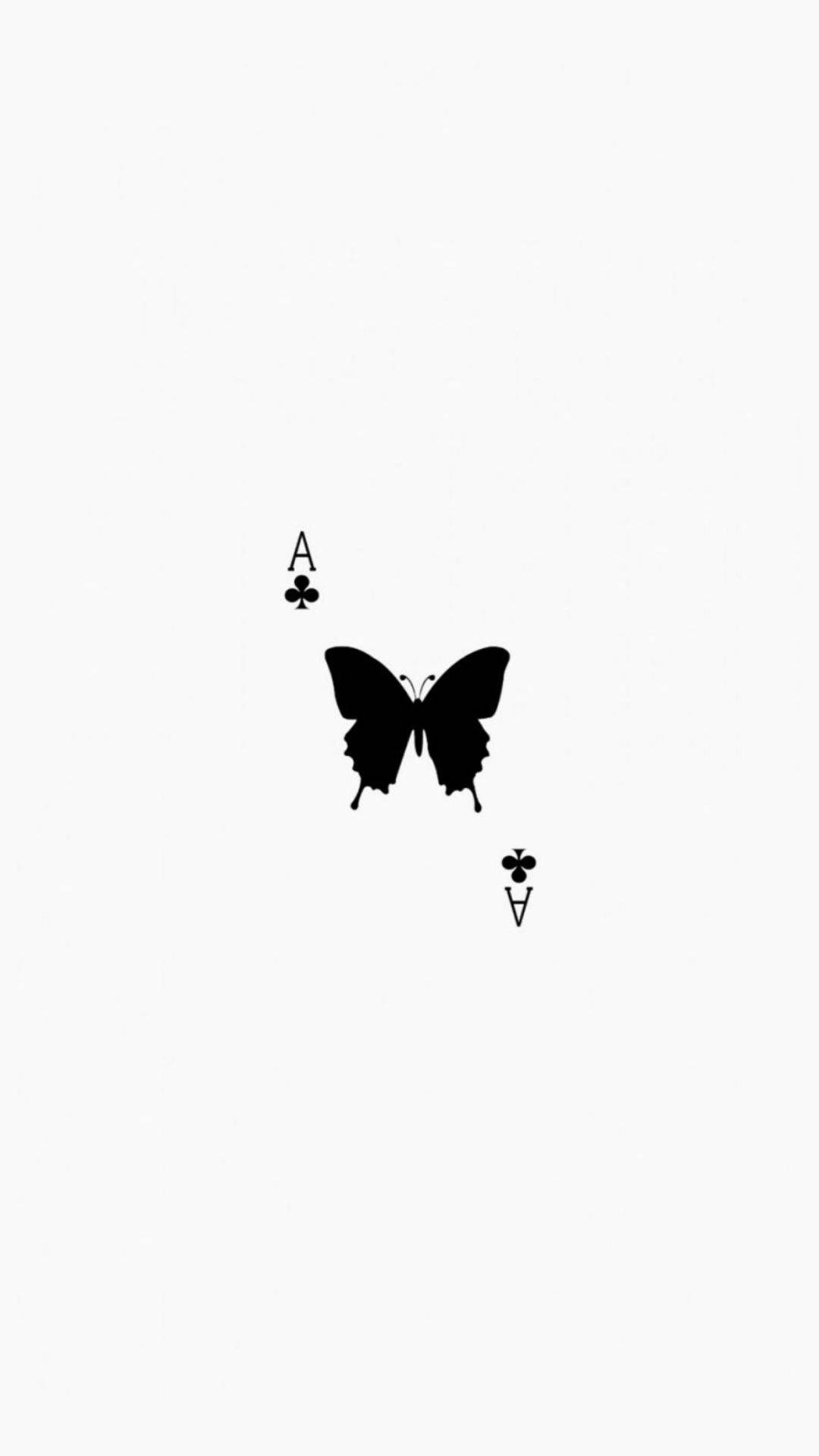 Dark Butterfly Aesthetic White Background