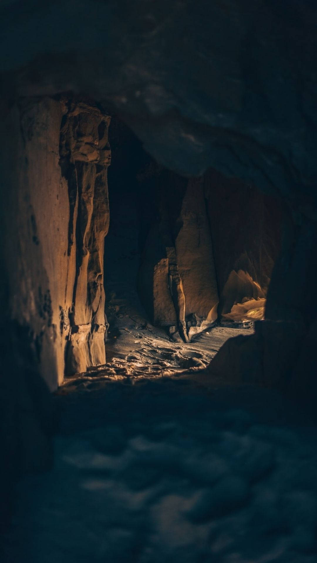 Dark Cave With Light Background