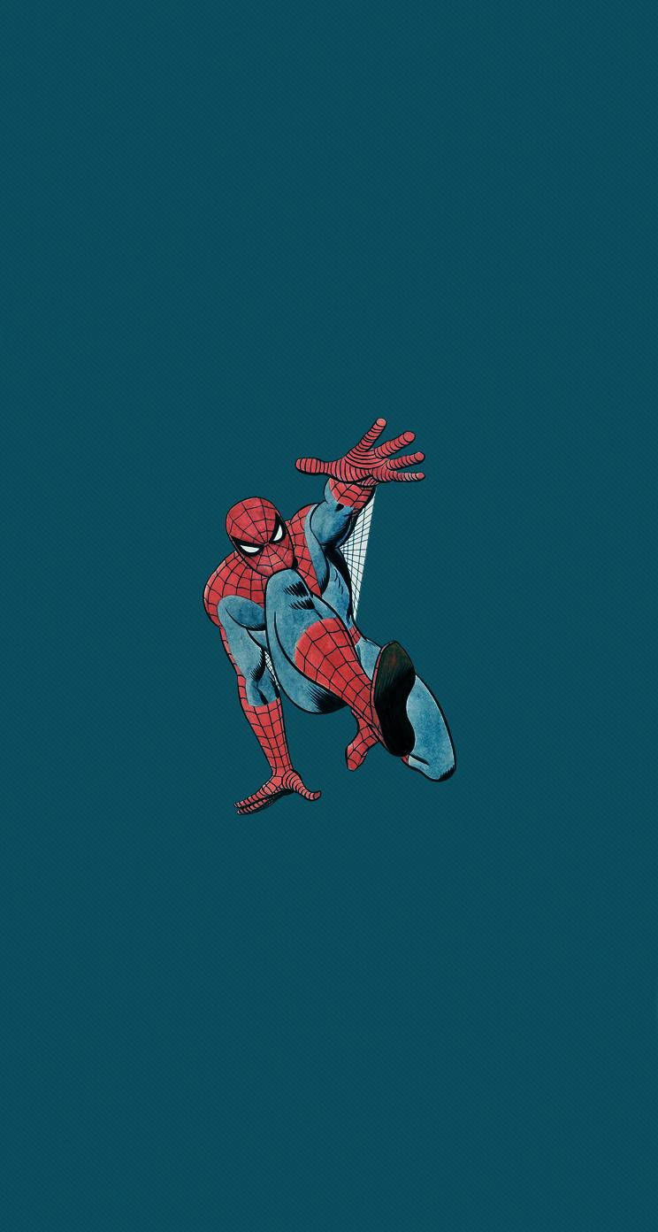 Dark Cerulean Spider Man Iphone Background