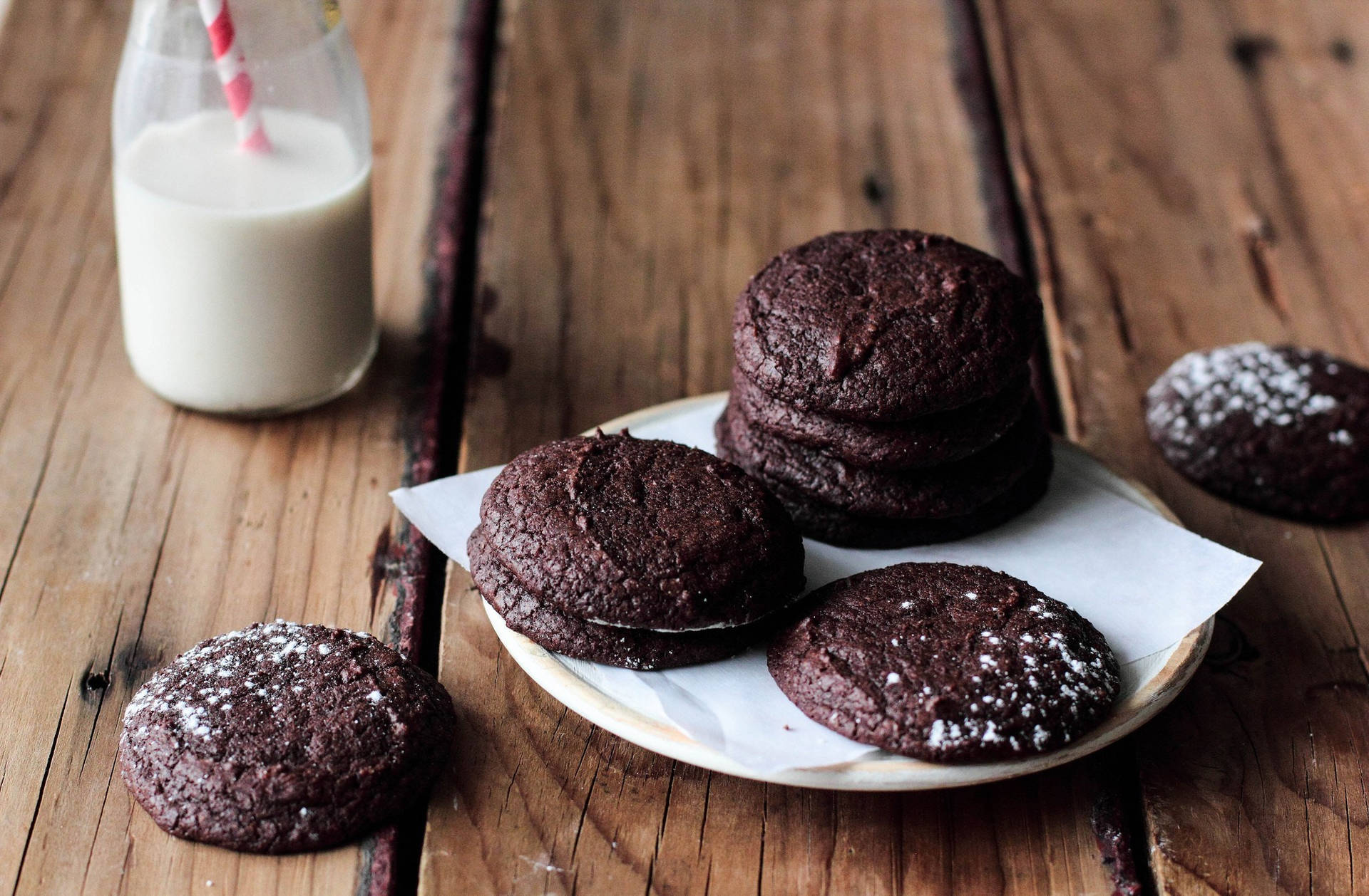 Dark Chocolate Cookie Background