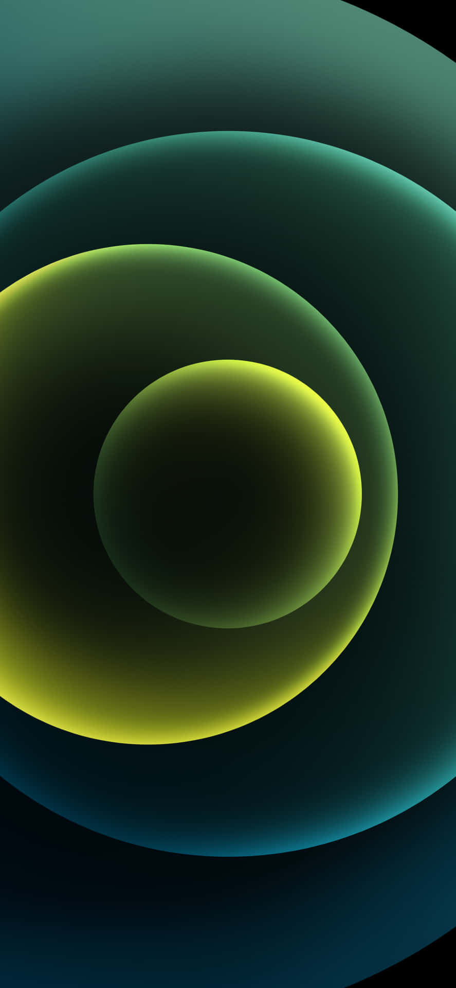 Dark Circle Green Phone Background