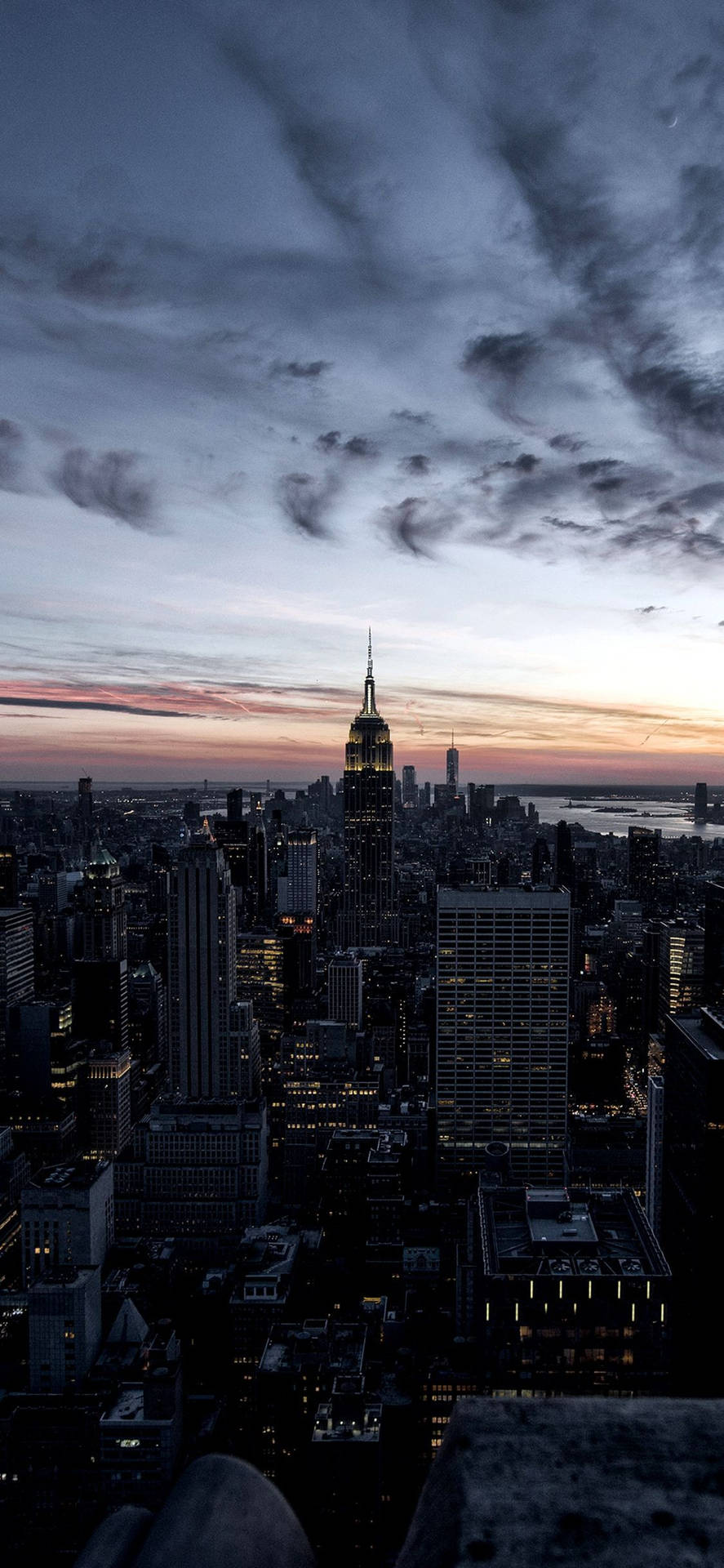 Dark Cloudy Sky New York Night Iphone Background