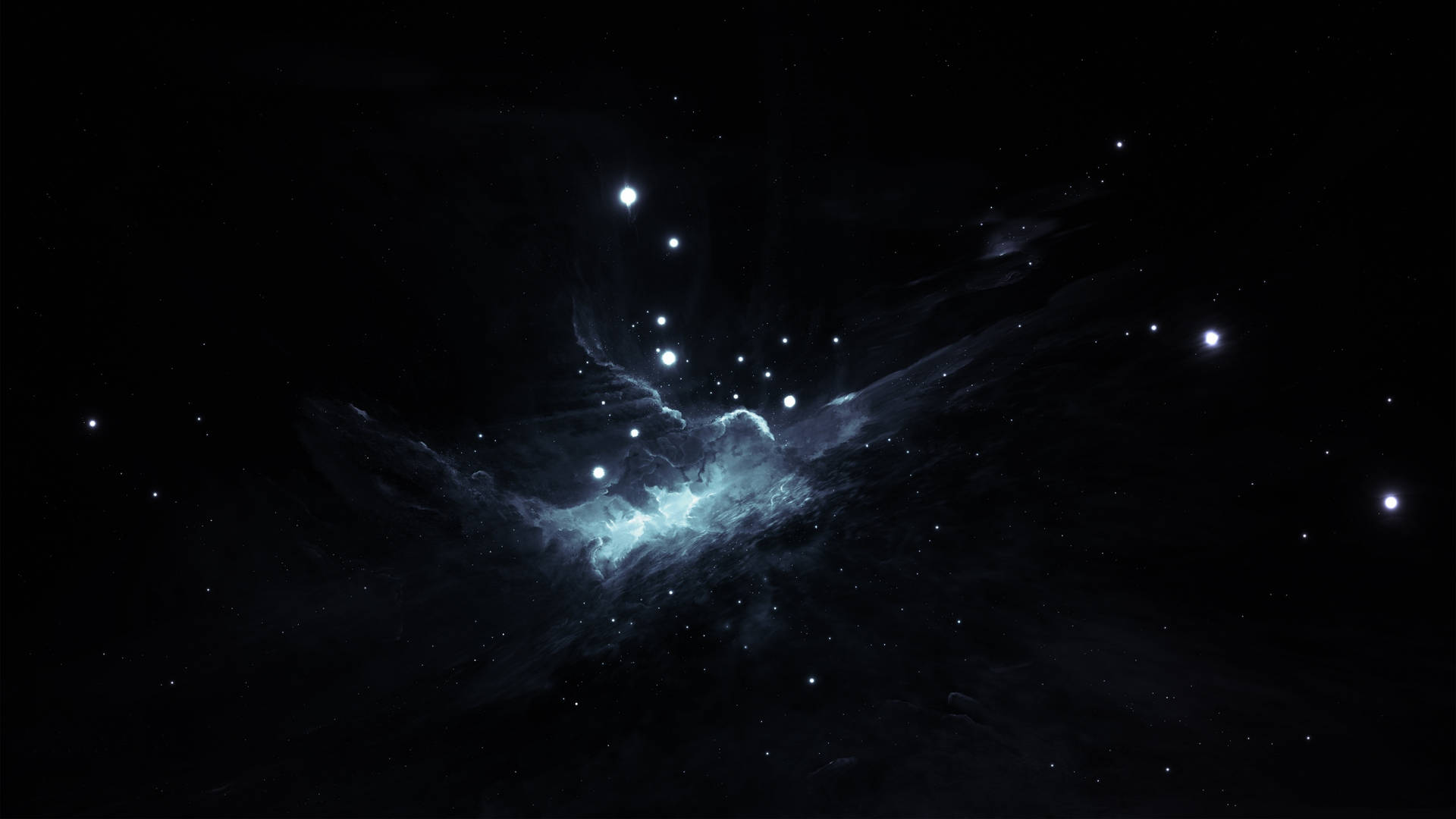 Dark Cosmic Space 2560x1440 Background