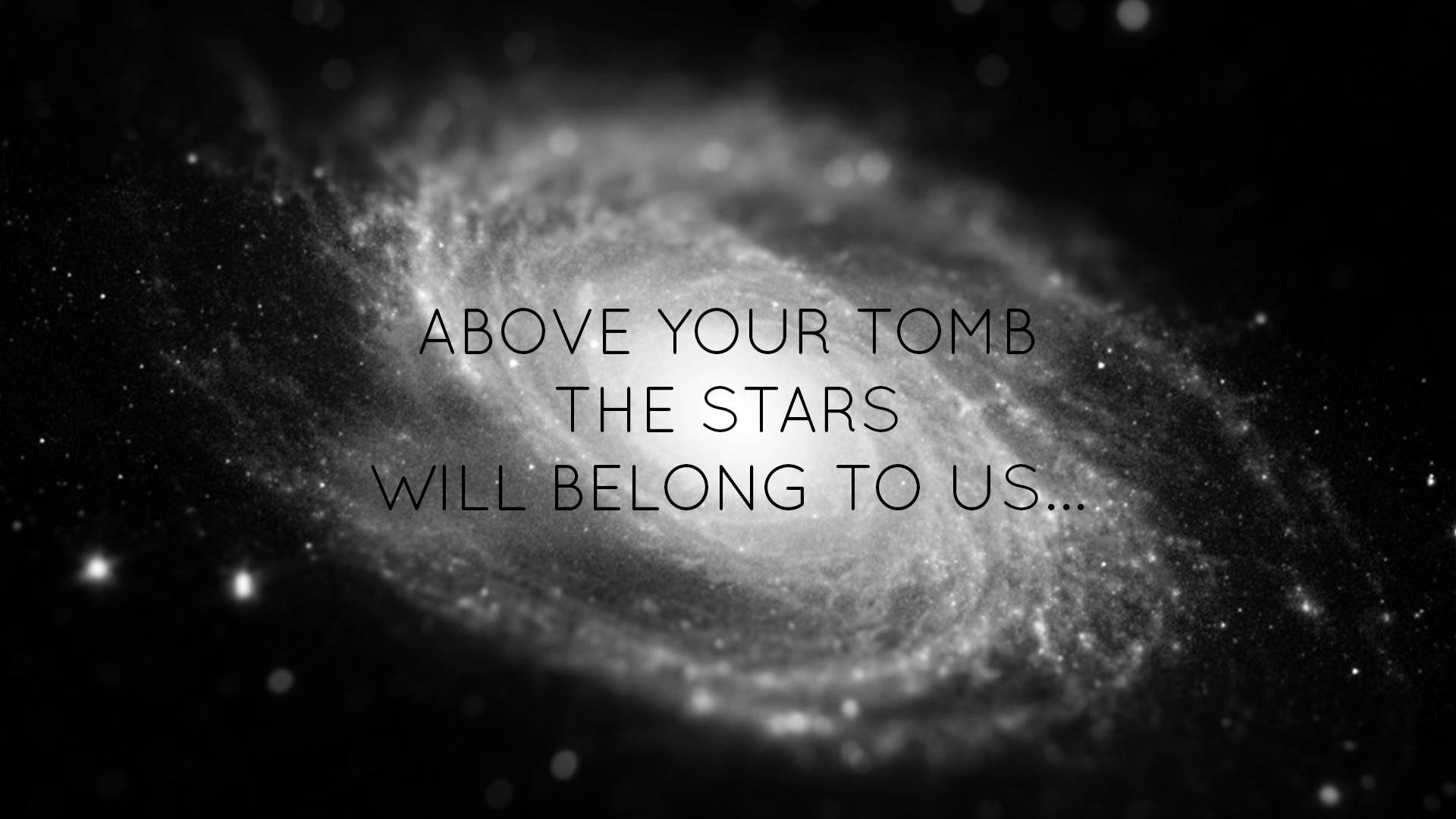 Dark Cosmos Quote Background