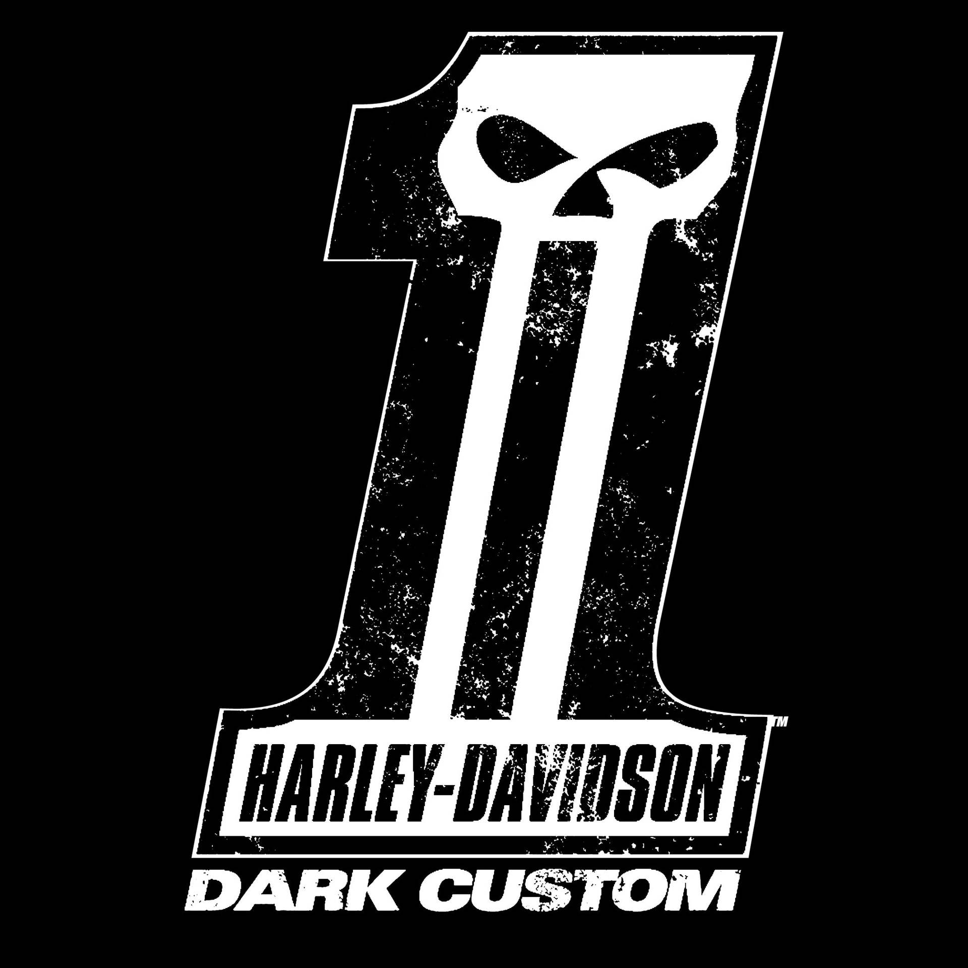 Dark Custom Harley Davidson Logo Background