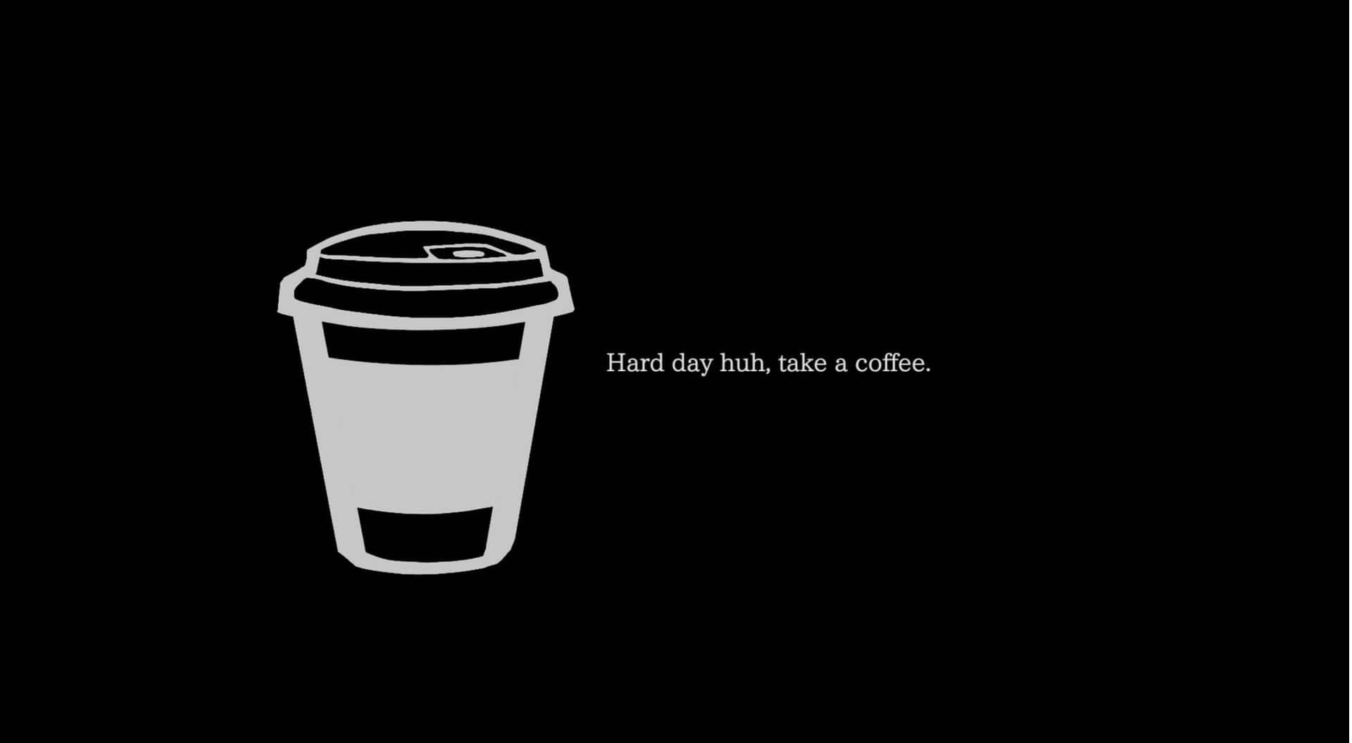 Dark Cute Coffee Cup Background